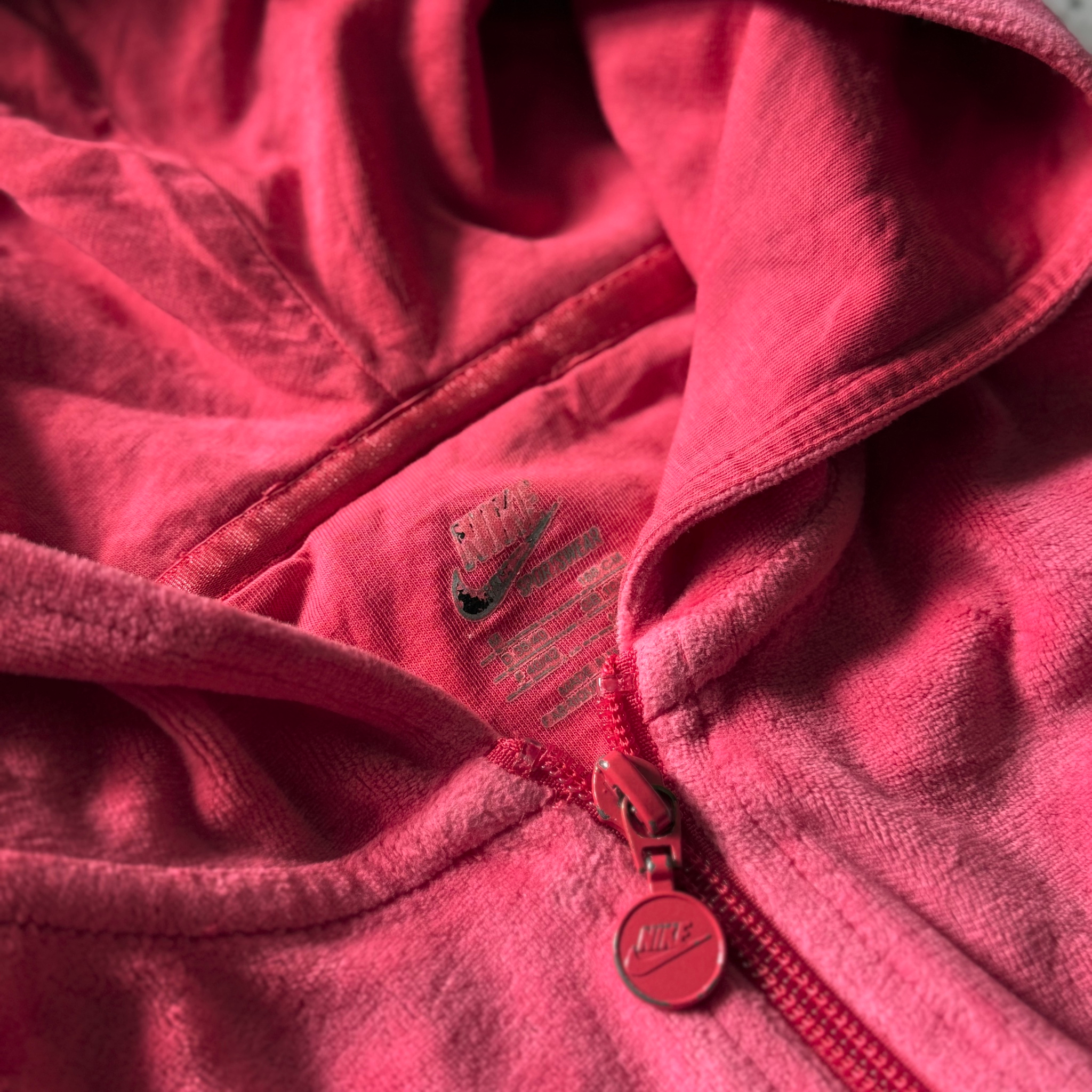 Nike 2000s y2k Vintage Velour Zip Up Hoodie, миниатюра 6
