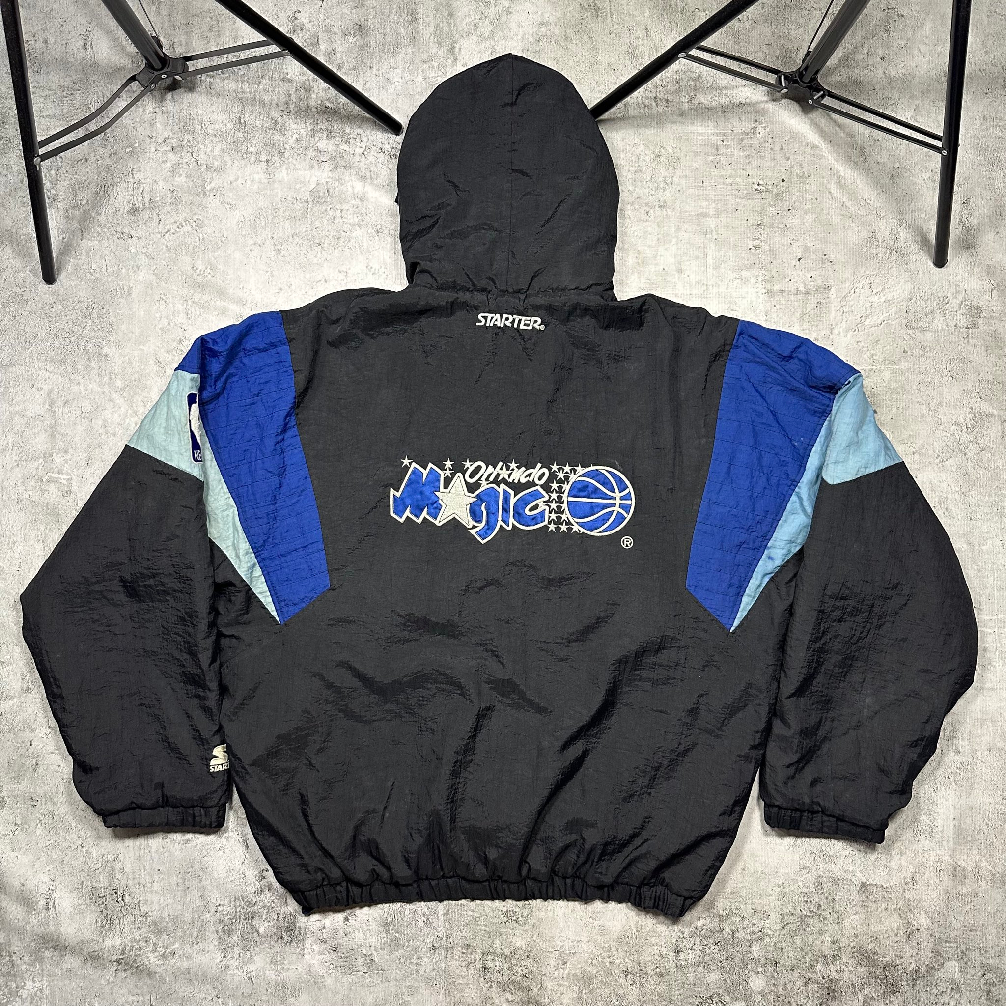 Starter Orlando Magic half zip windbreaker/puffer jacket 90s, миниатюра 18