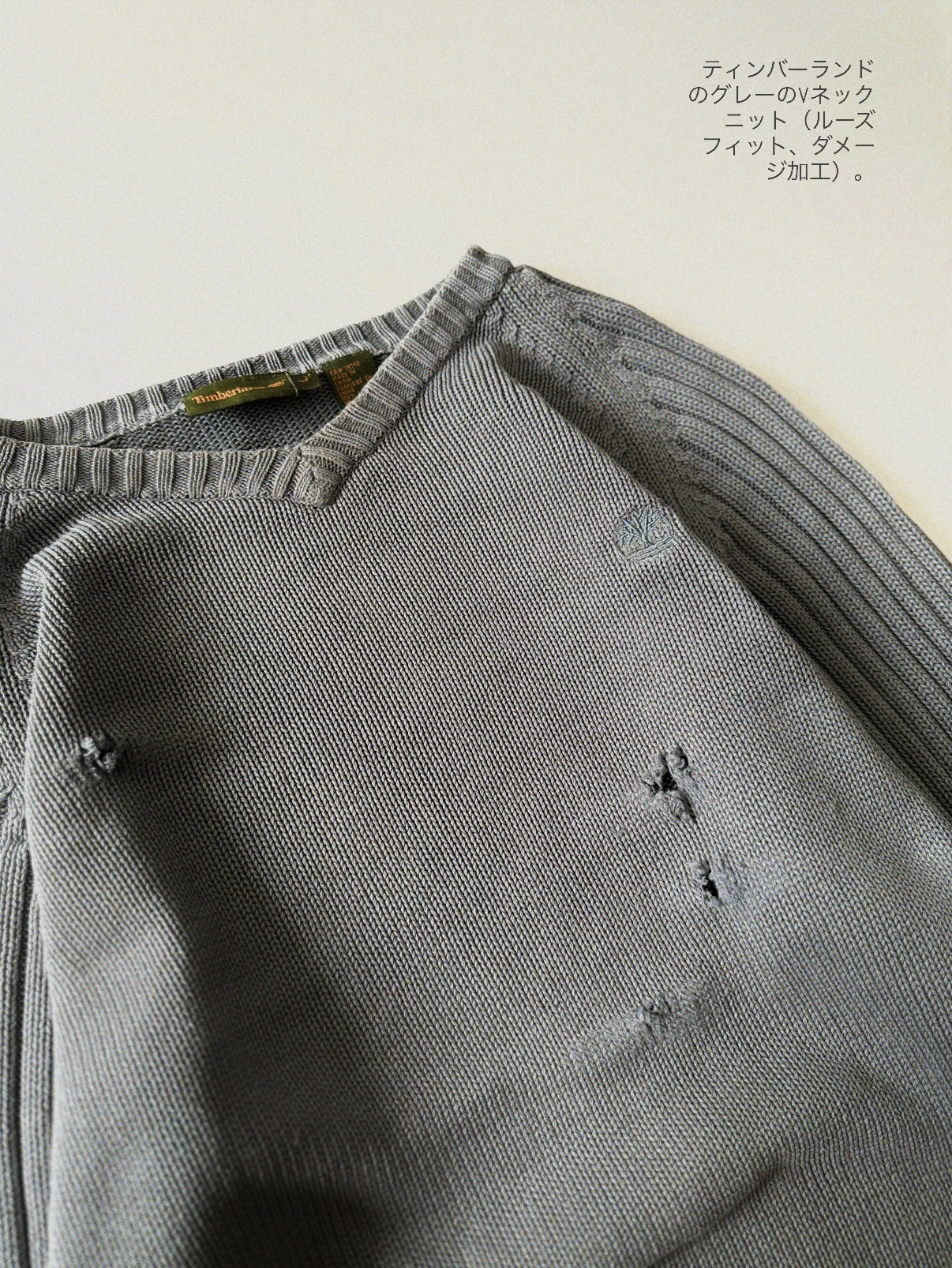 Timberland 1990s Vintage Matrix The Real World Zion Distressed Sweater, миниатюра 5