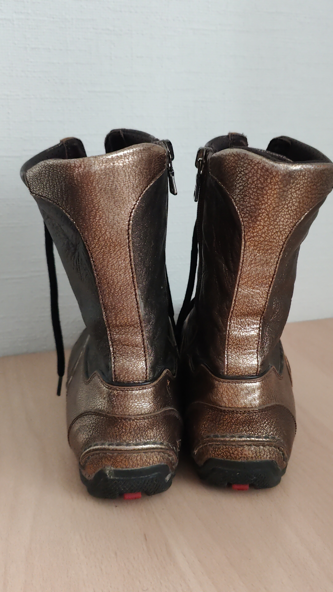 Prada Sport Linea Rossa Golden Boxer Leather Ankle Boots (2000s), миниатюра 2
