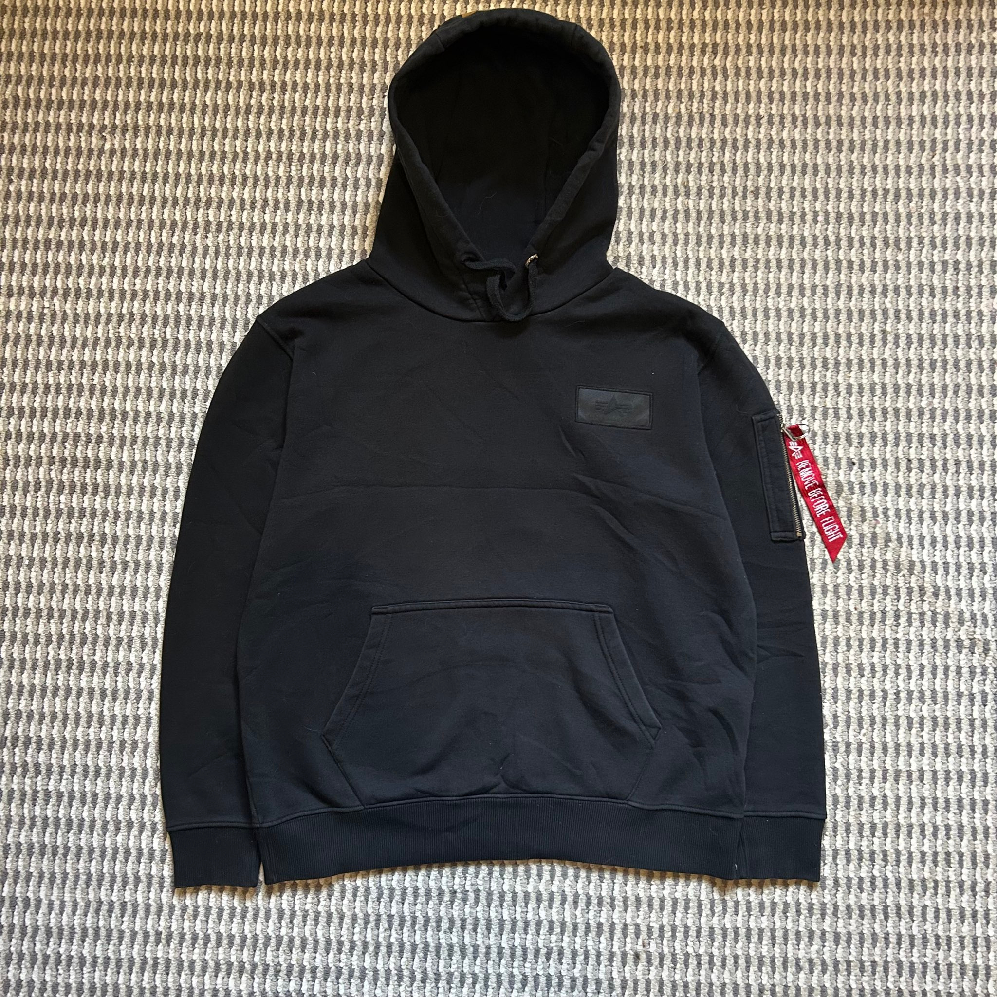 Alpha Industries Big Logo Hoodie Gold TS, миниатюра 2