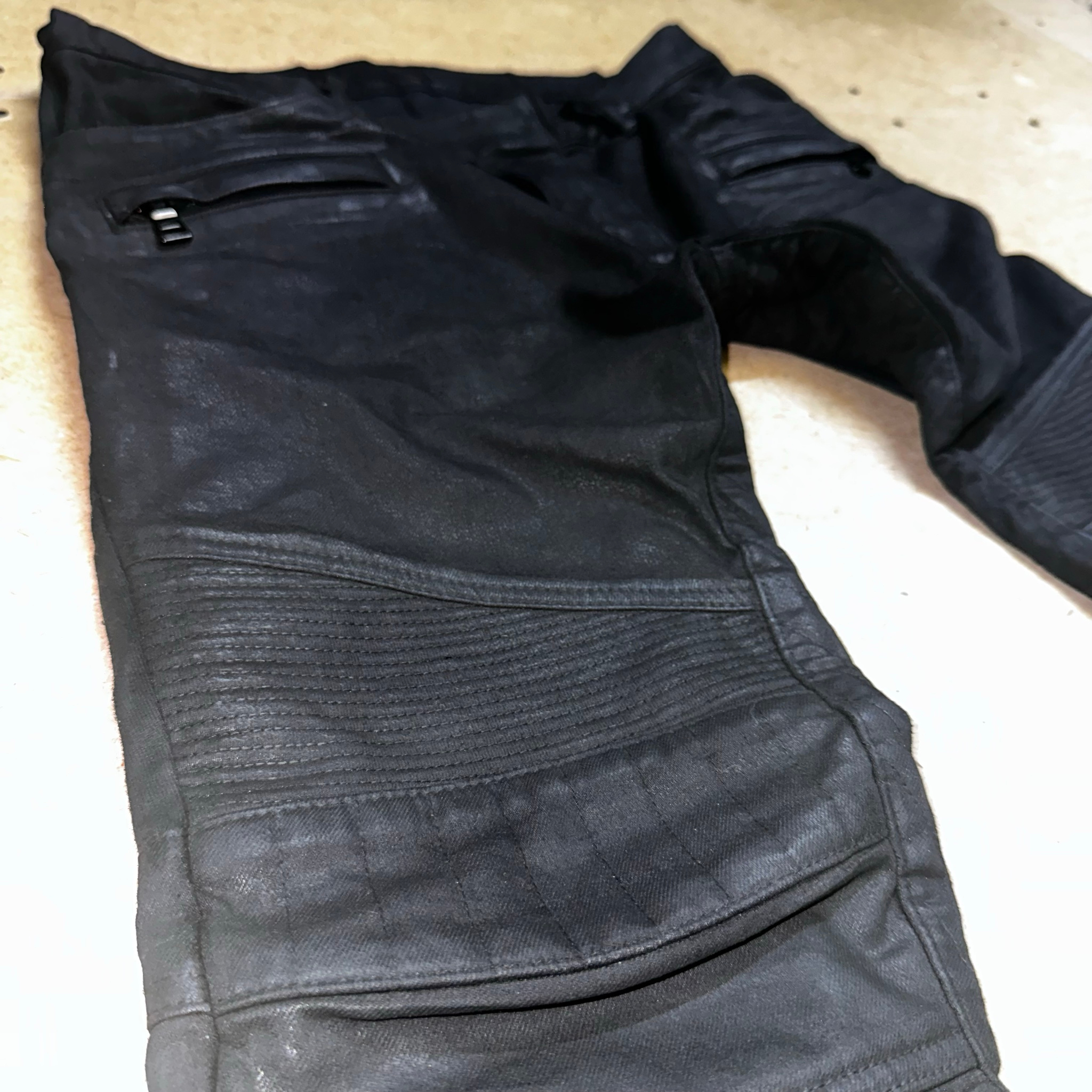 Balmain Waxed Biker Jeans FW14, миниатюра 6