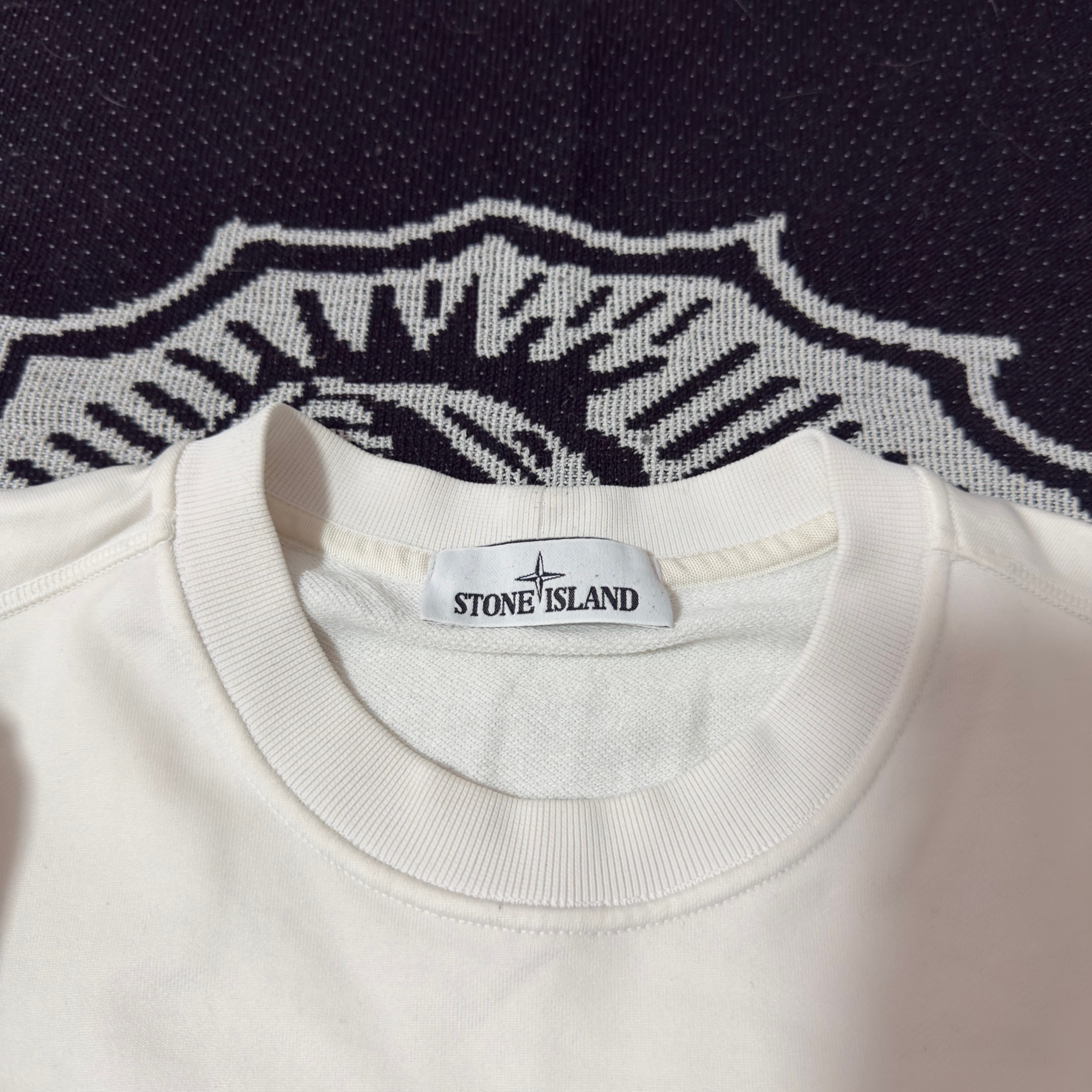 Stone Island Nylon Cotton Sweatshirt White, миниатюра 3
