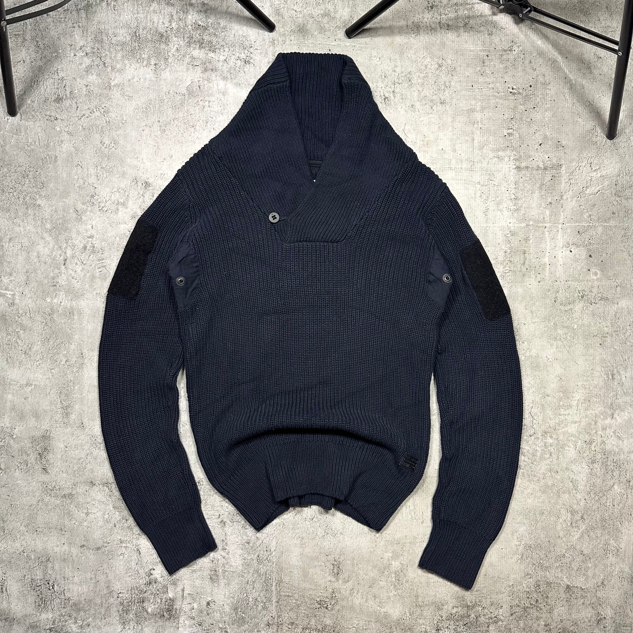 G-STAR RAW Cotton Chunky-Knit Jumper Sweater (dark blue), миниатюра 1