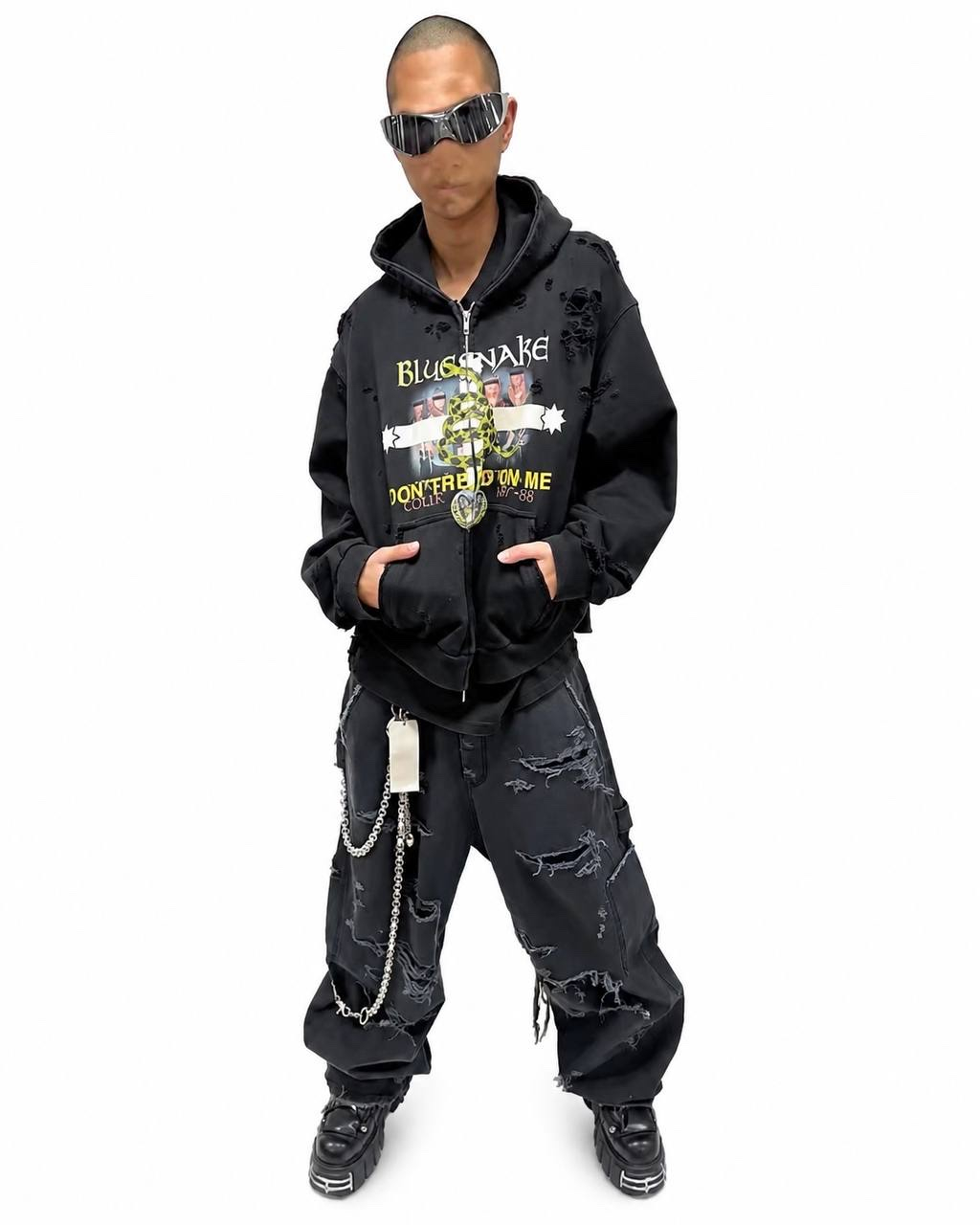Project G/R Distressed Work Black Pants, миниатюра 4