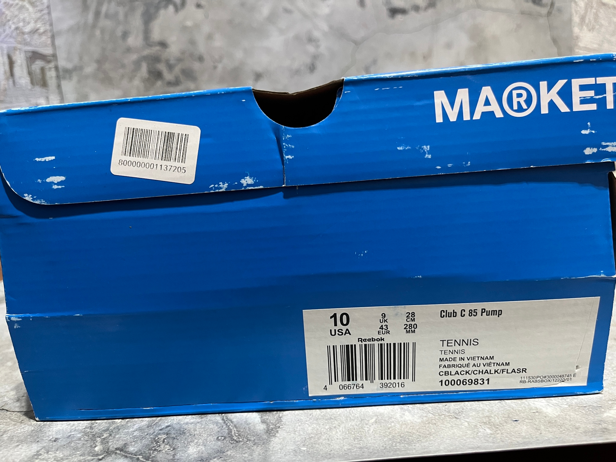 Reebok x Market Club C 85 Black, миниатюра 7