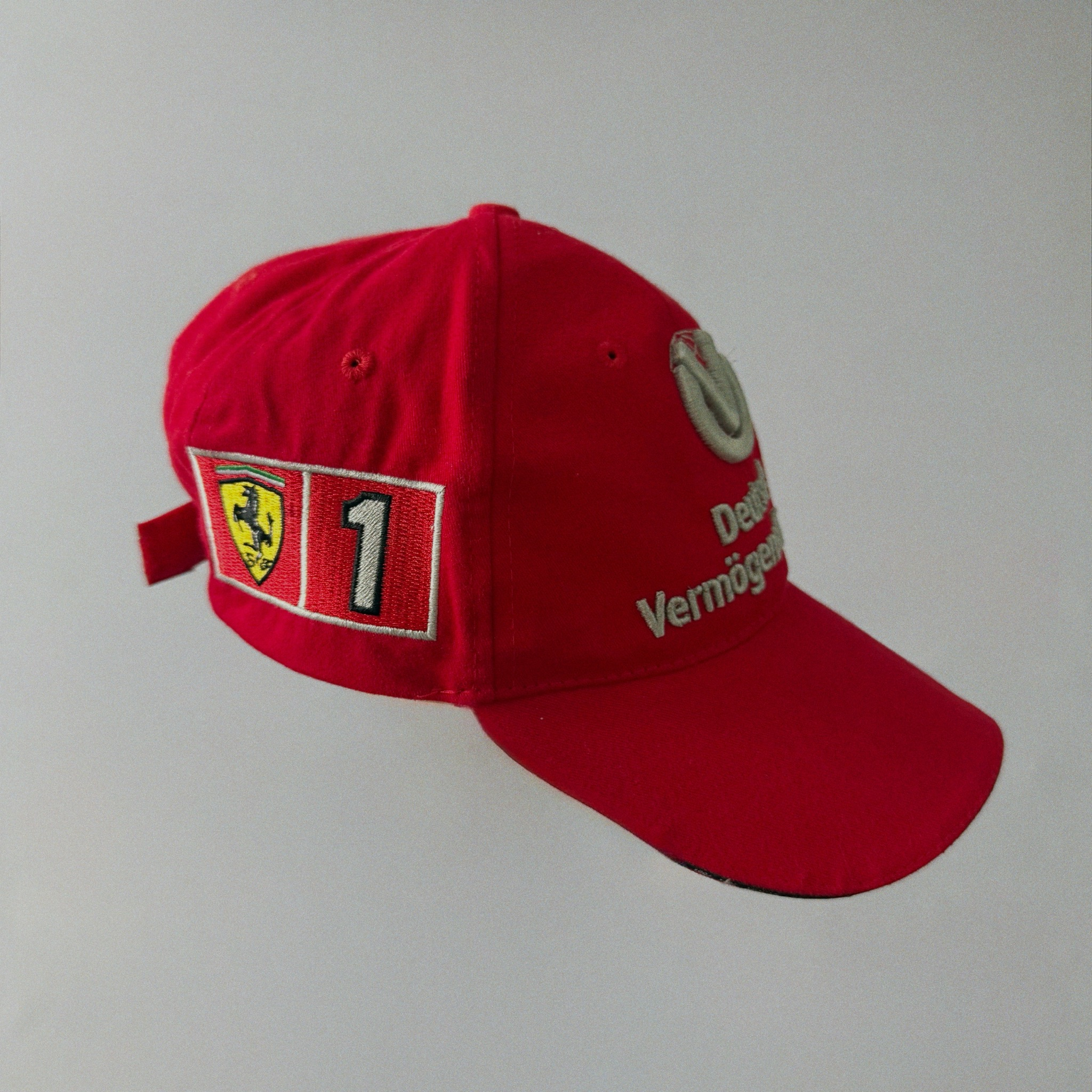 Michael Schumacher 2000s Vintage Formula 1 Ferrari Racing Cap, миниатюра 2