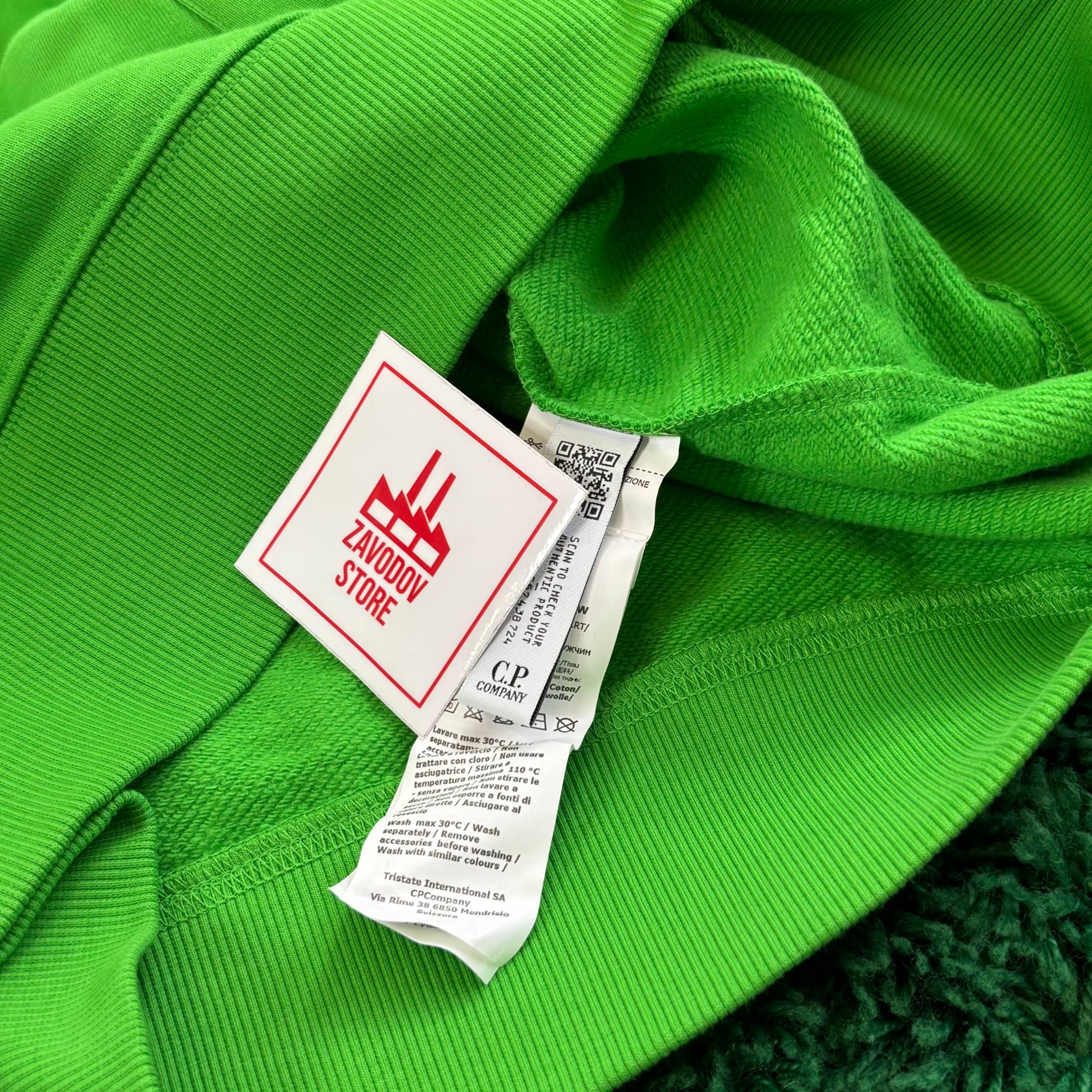 C.P. Company Sweat Fleece Hoodie Green, миниатюра 5