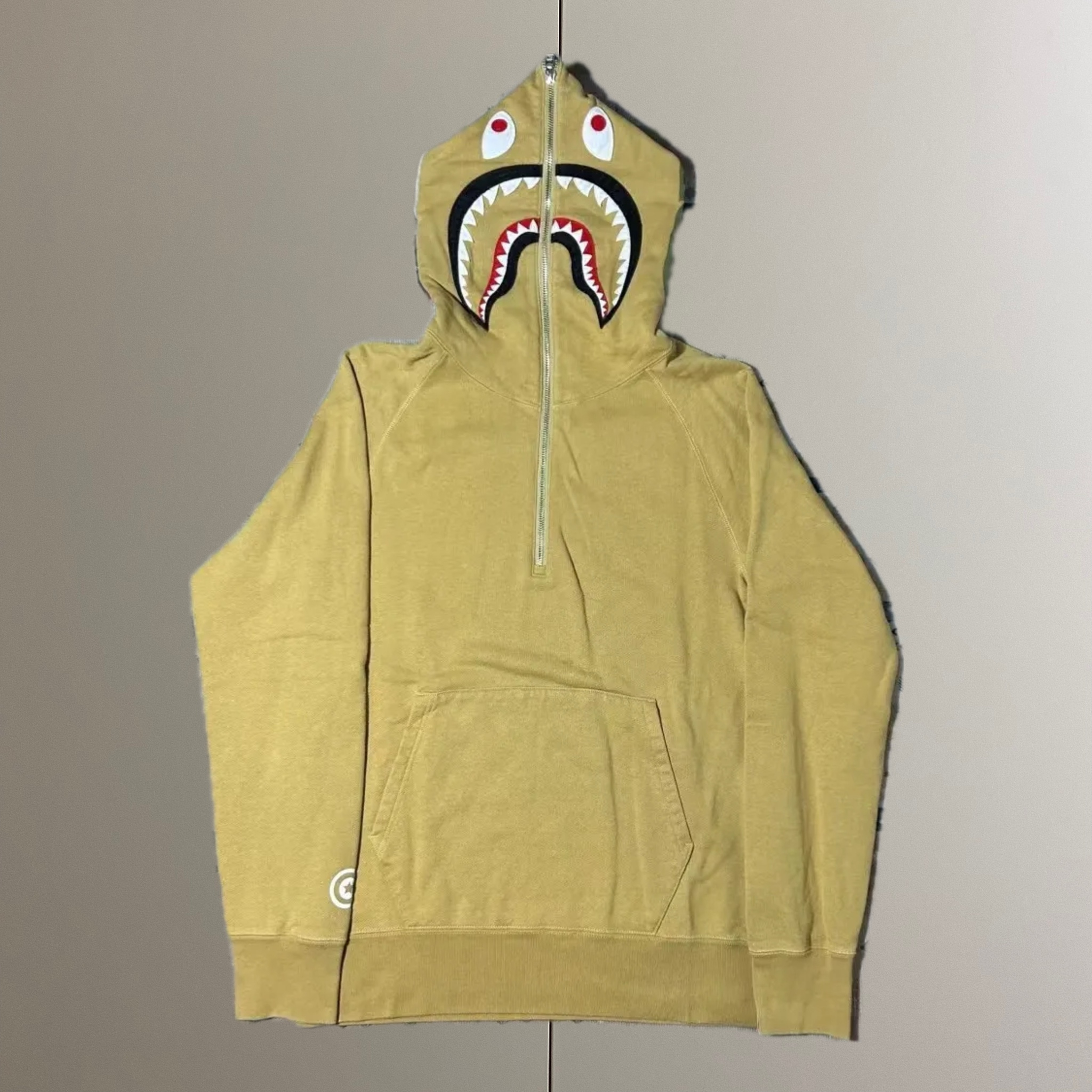 Bape Wash Half Zip Shark Hoodie, миниатюра 1