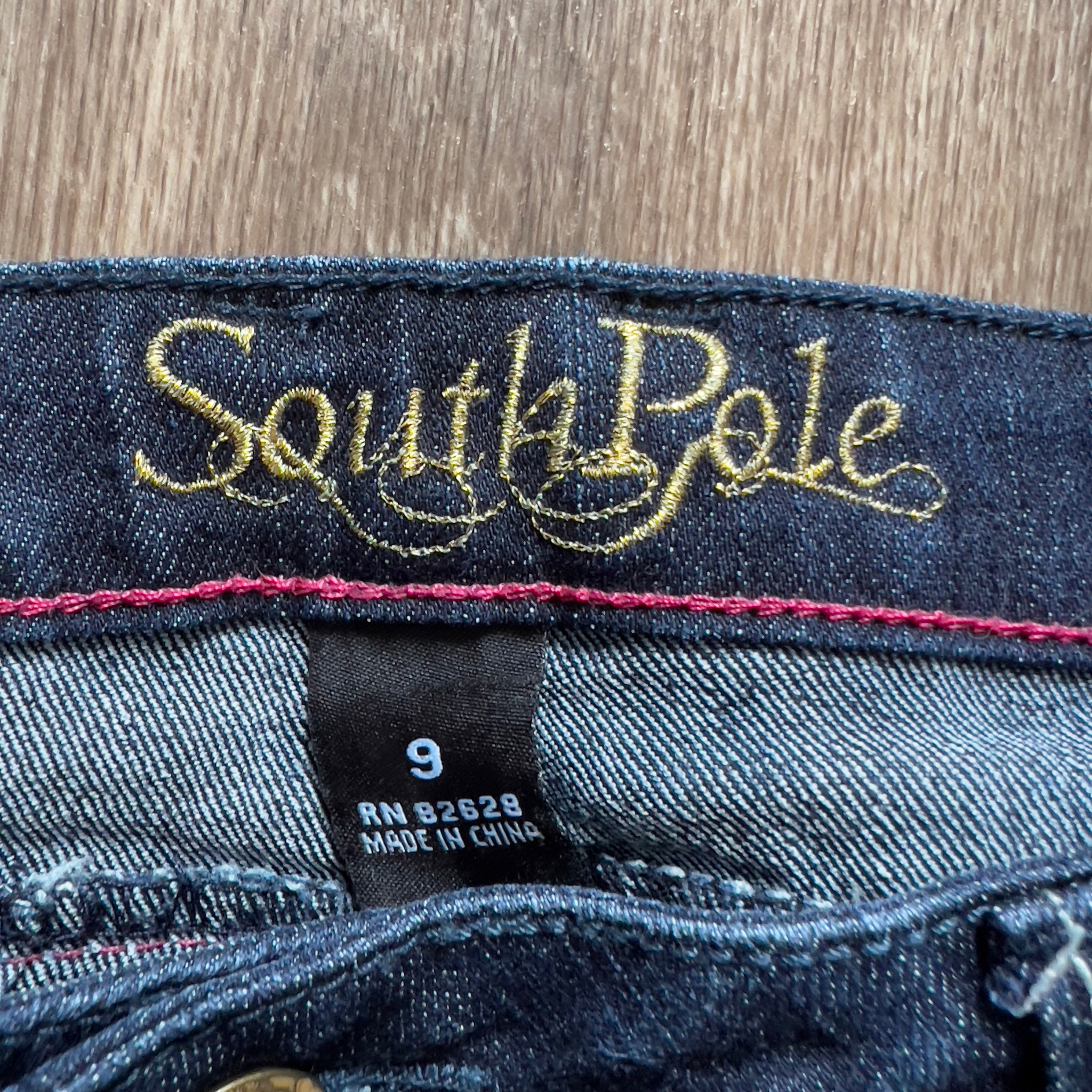 SouthPole Bootcut Low Rise Rhinestones Jeans, миниатюра 8