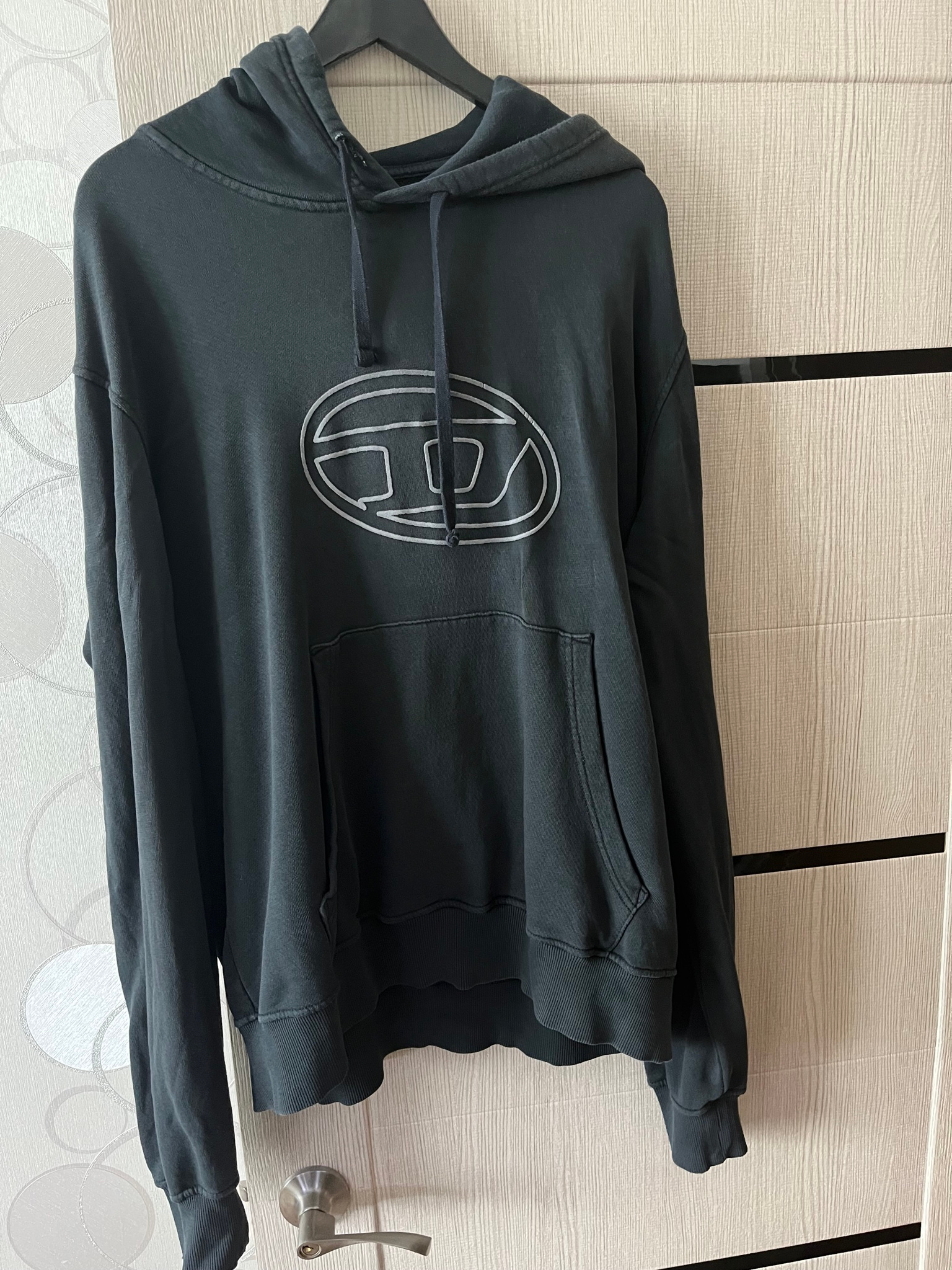 Diesel Black logo hoodie, миниатюра 1