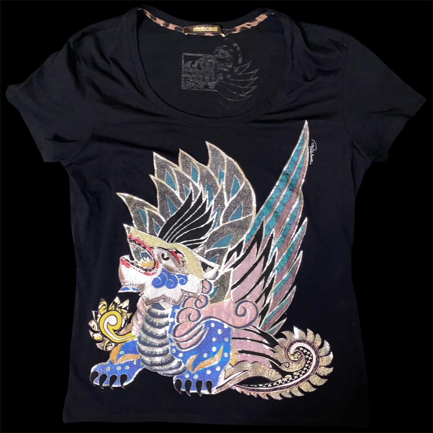 Roberto Cavalli Foil dragon tee Pre-Fall 2014/15, миниатюра 1