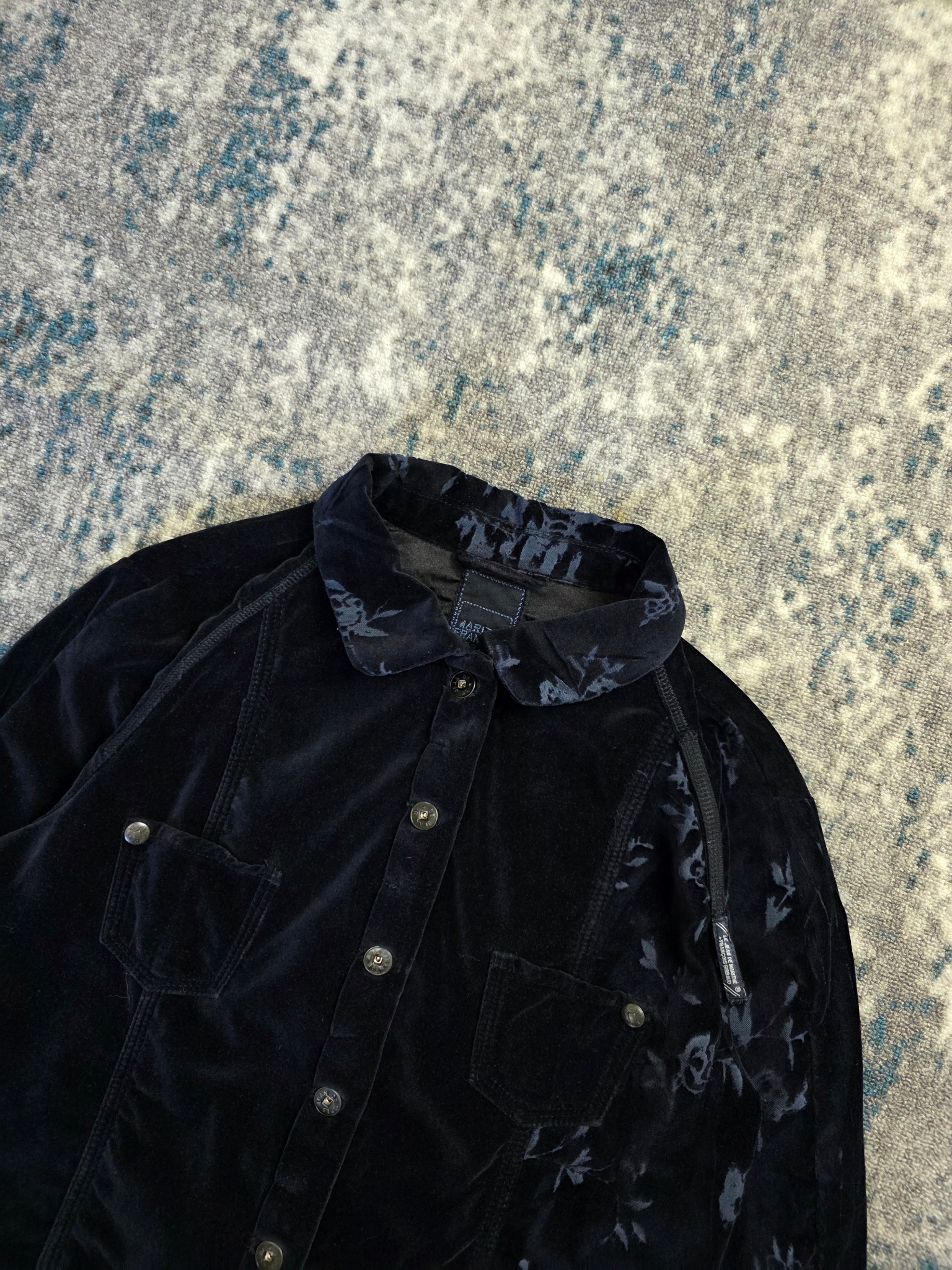 Marithe Francois Girbaud Le Jean De Floral Velvet Jacket, миниатюра 10