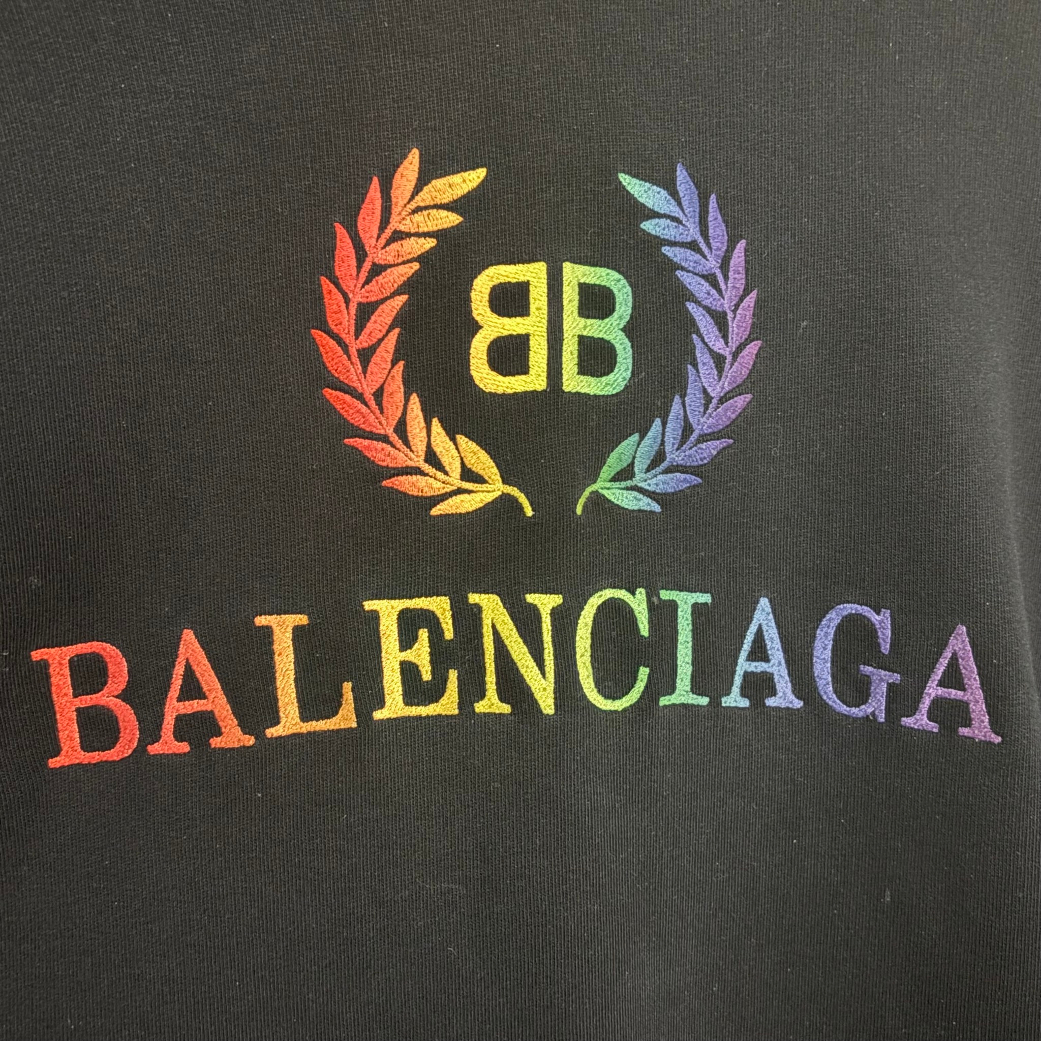 Balenciaga BB Rainbow Logo Hoodie, миниатюра 4