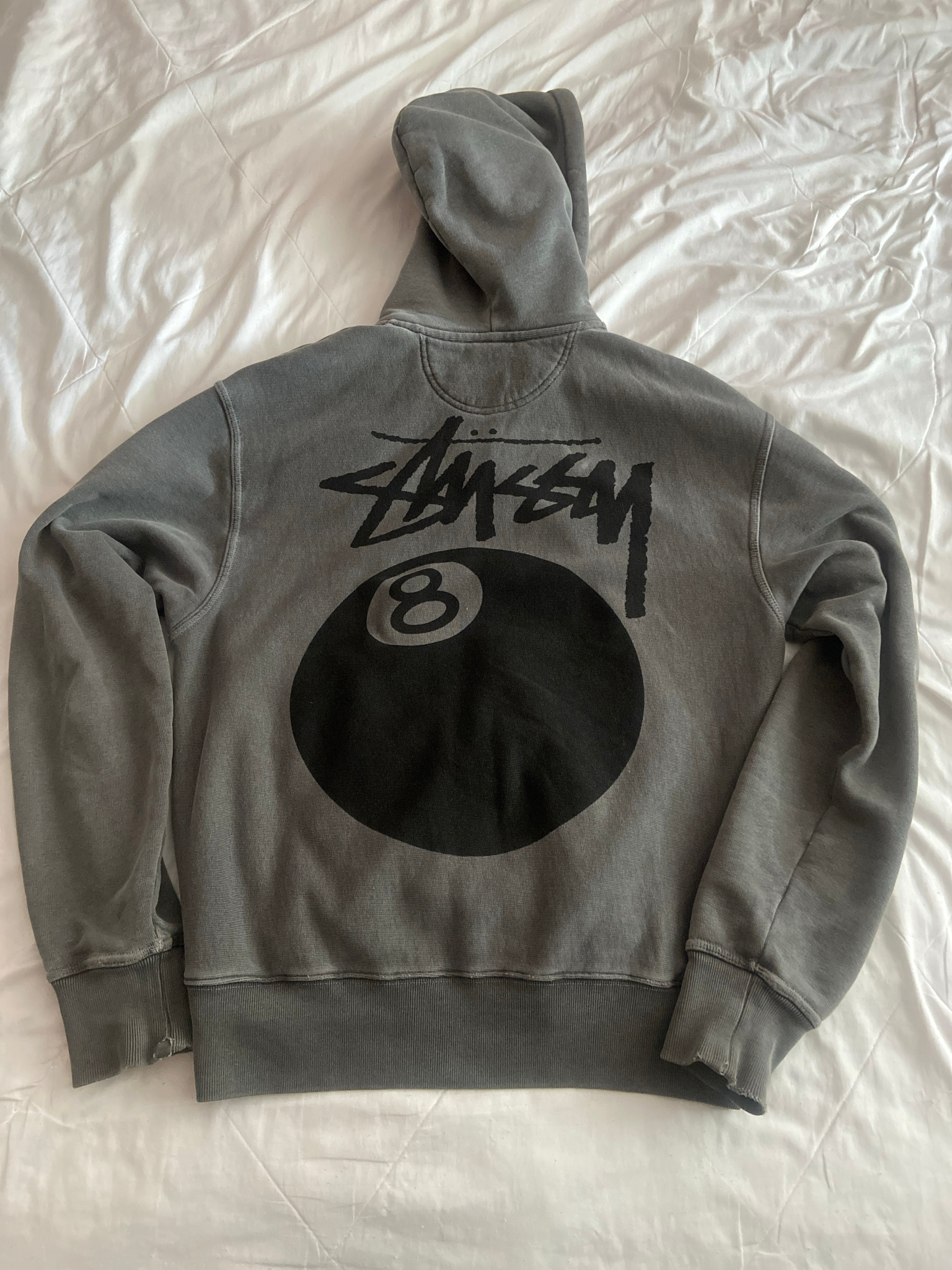 Stussy 8 ball pig dyed zip hood, миниатюра 2