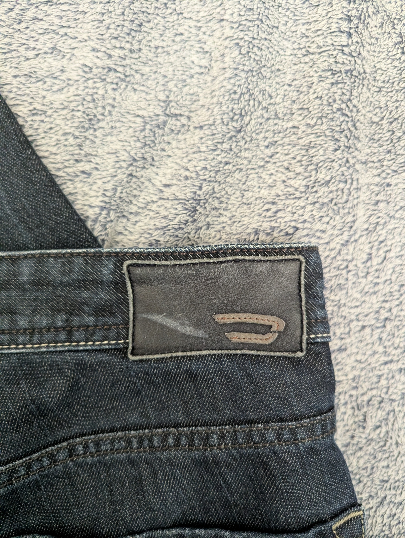 Diesel    Larkee Mens indigo blue straight fit selvedge denim jeans, миниатюра 8