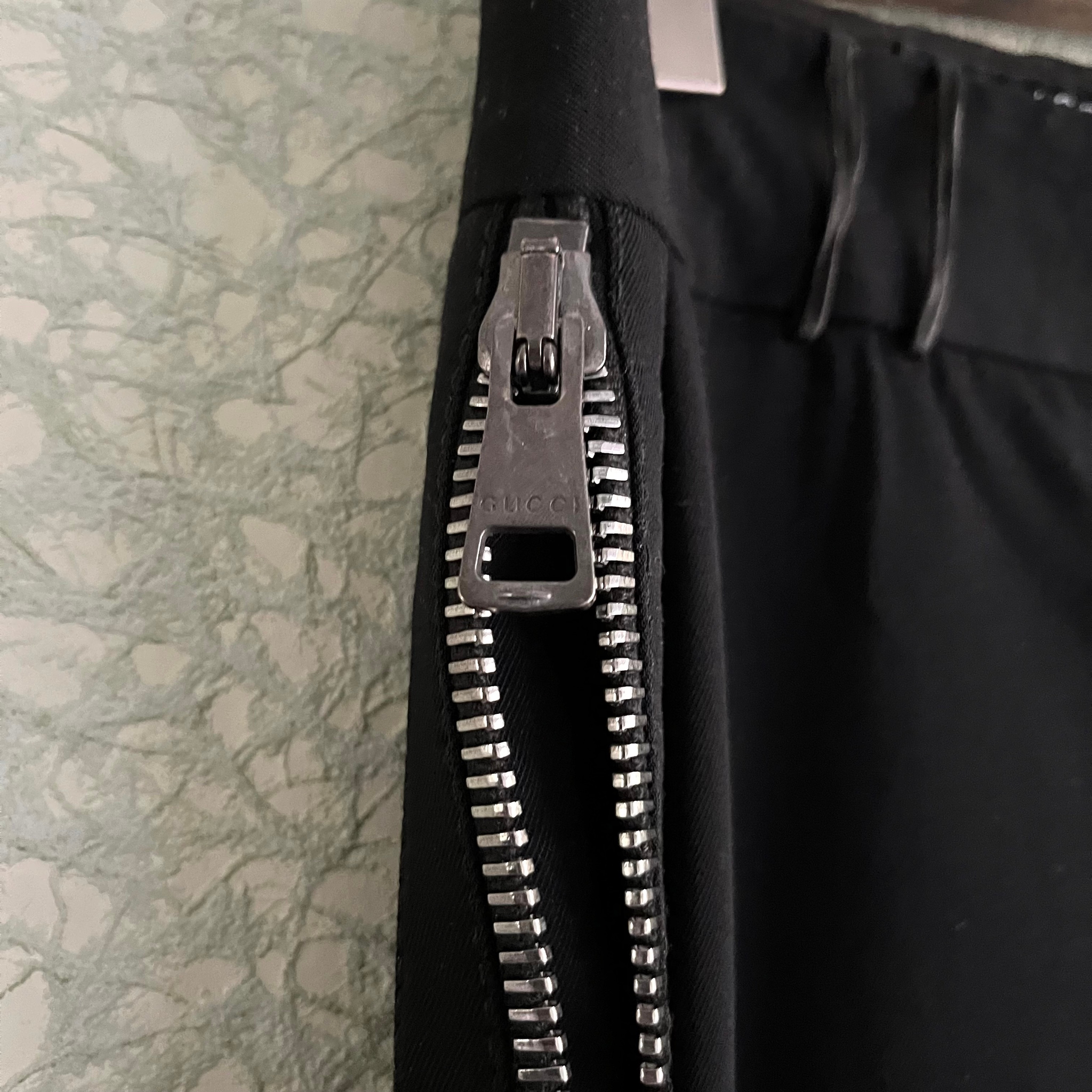 Gucci by Tom Ford AW01 Asymmetric Side Zip Trousers, миниатюра 7