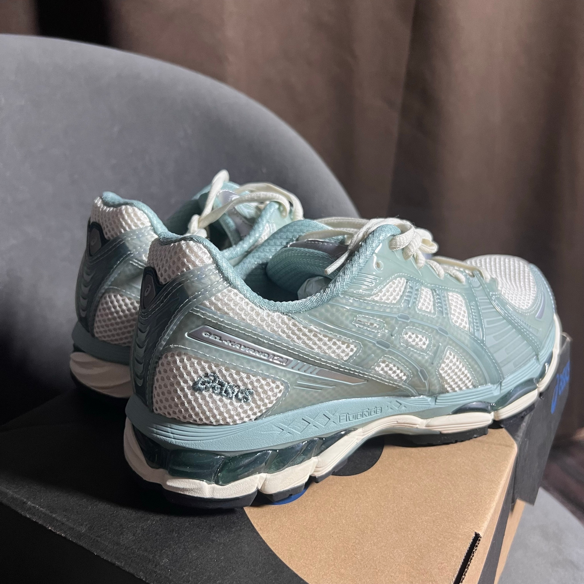 Asics x Kith Gel Kayano 12.1 Cream Sage, миниатюра 2