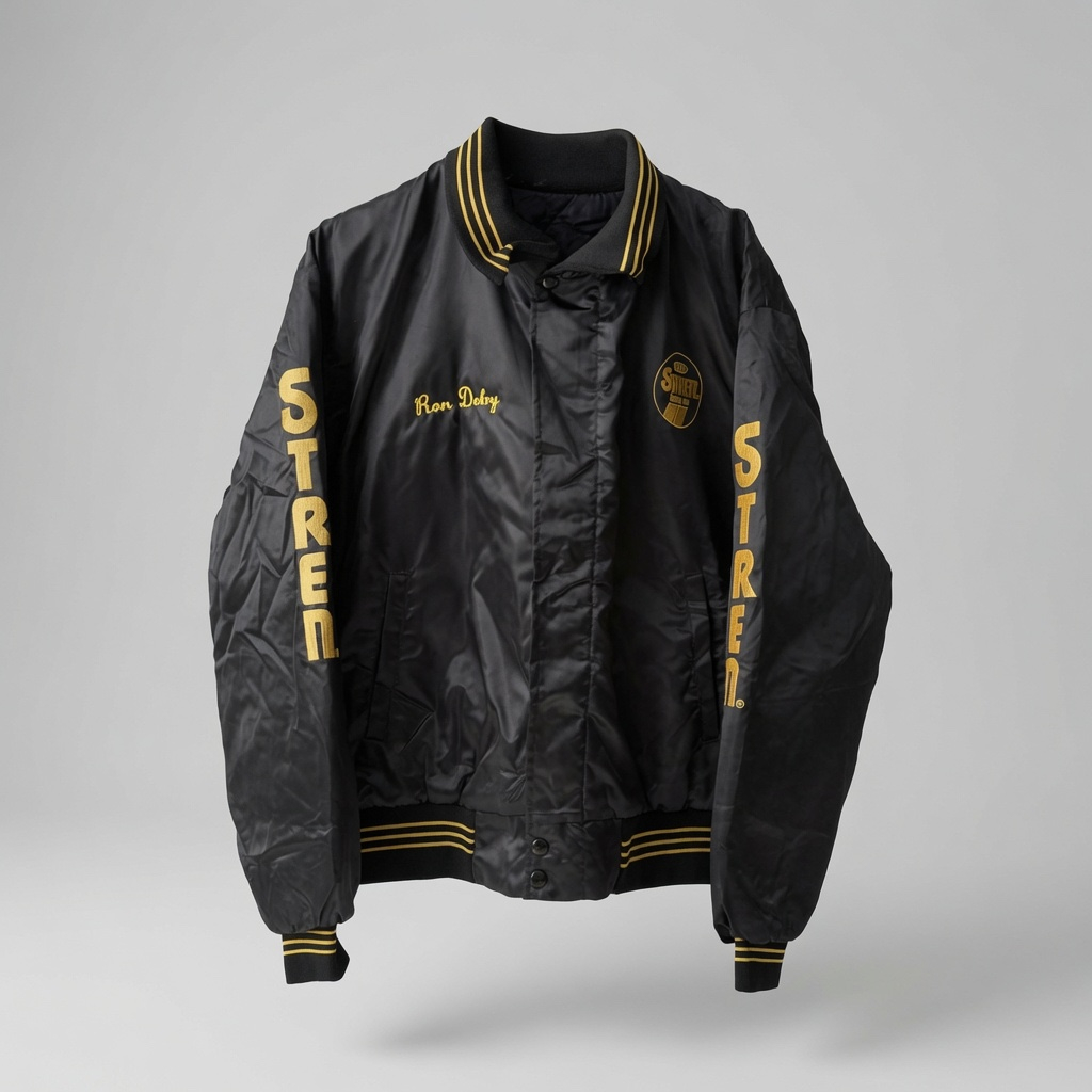 Don Jac DVB 1990s vtg stren varsity bomber jacket, миниатюра 1