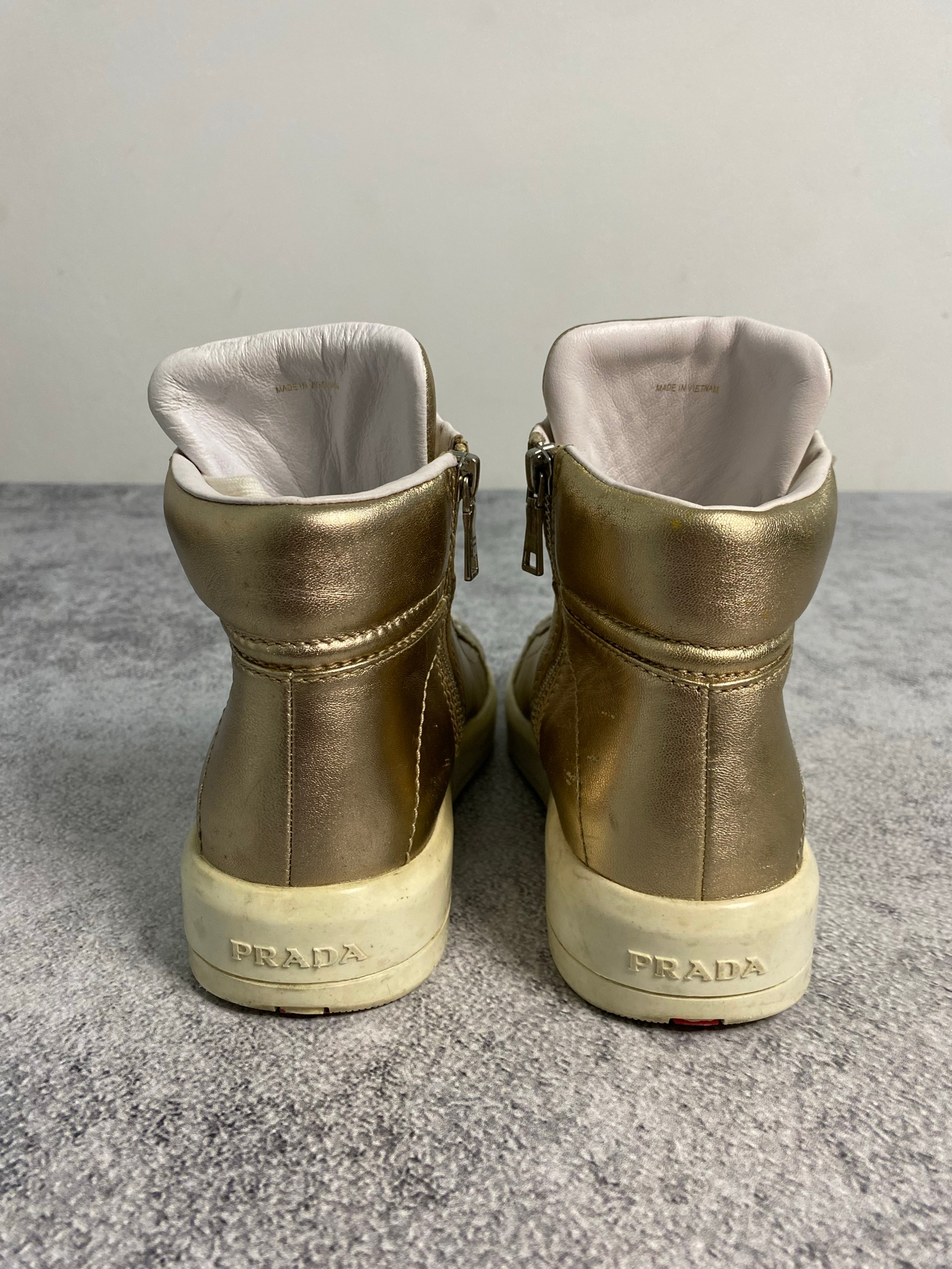 Prada Metallic Gold Side Zip, миниатюра 2