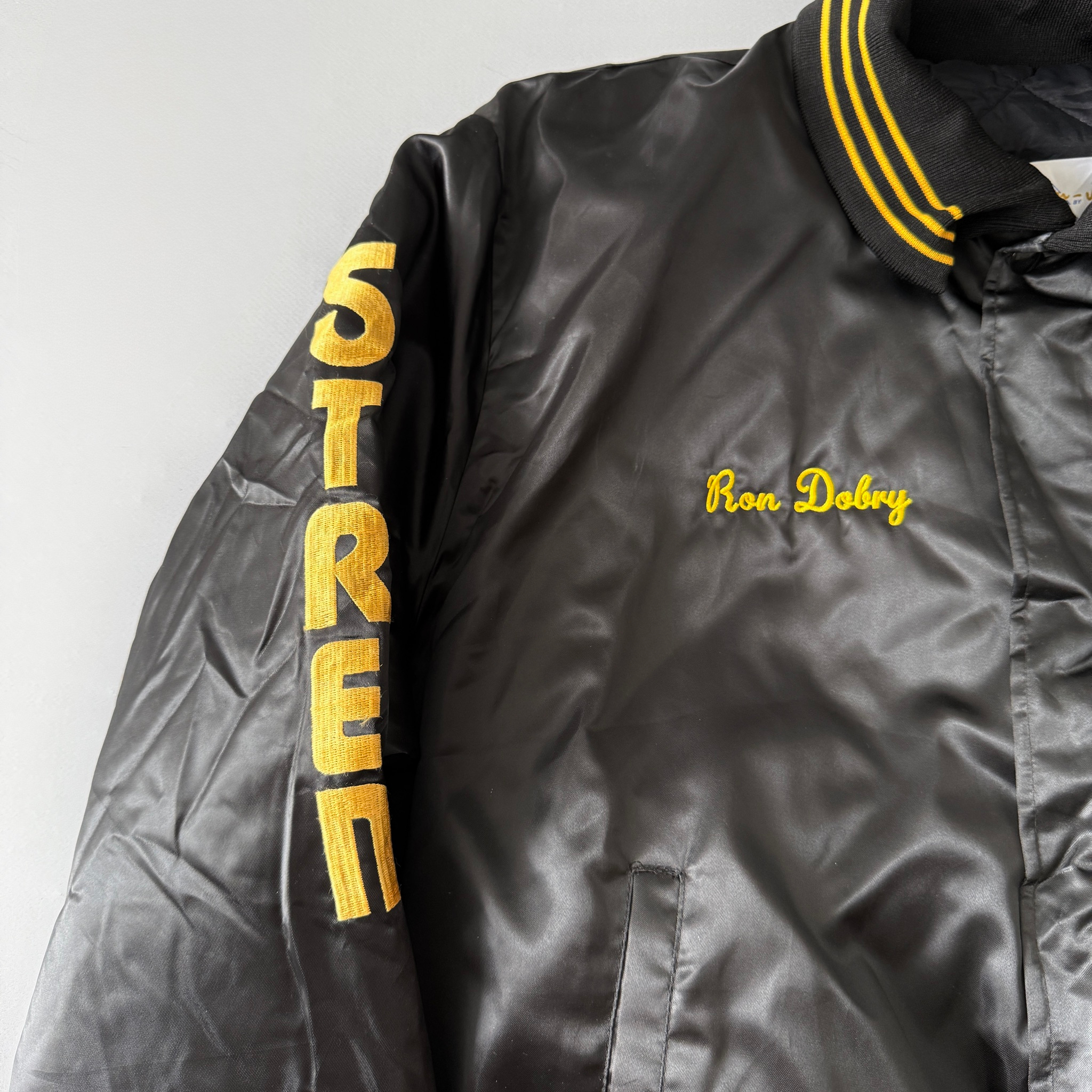 Don Jac DVB 1990s vtg stren varsity bomber jacket, миниатюра 3