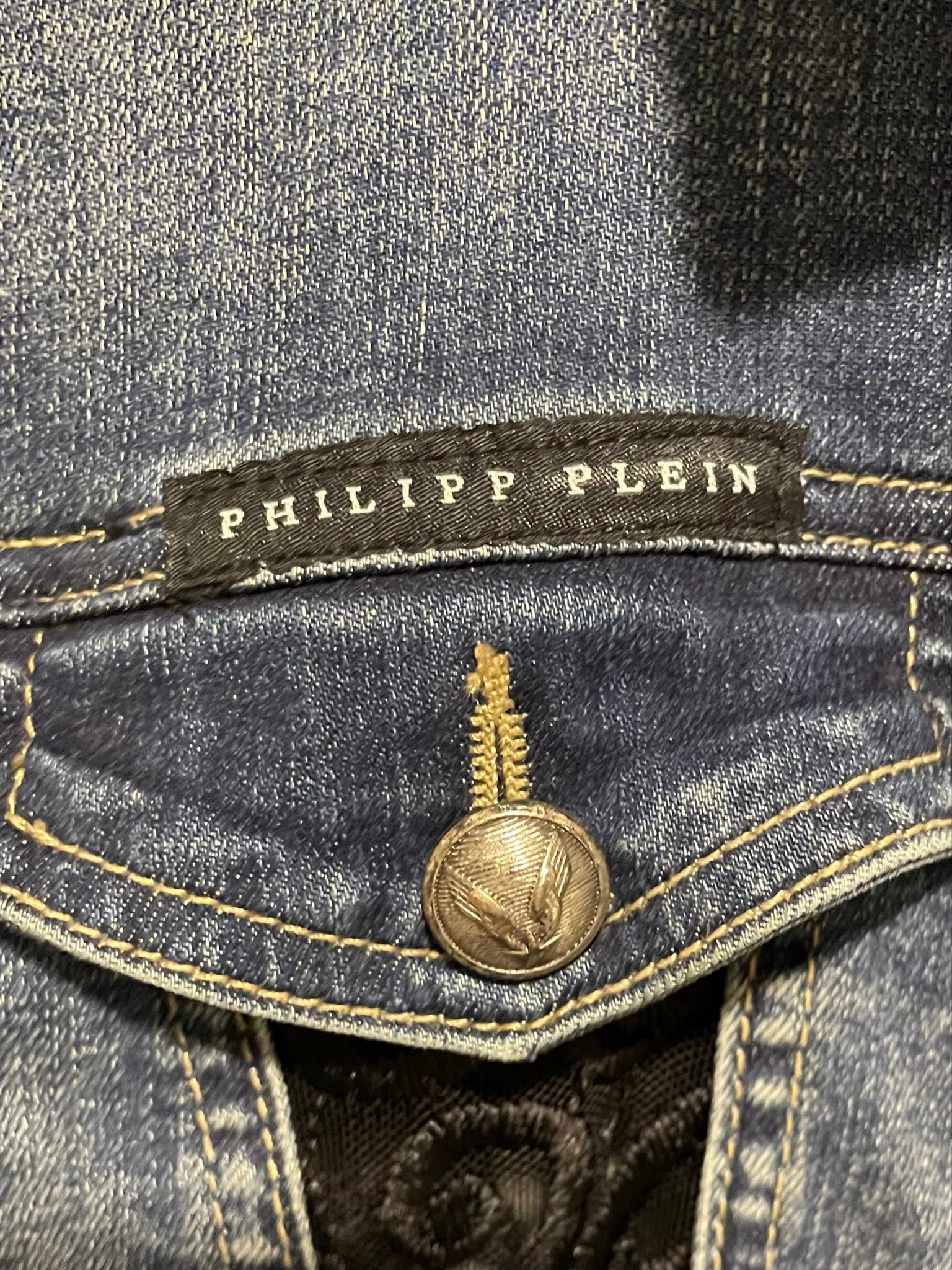 Philipp Plein Lace Insert Denim Jacket, миниатюра 4