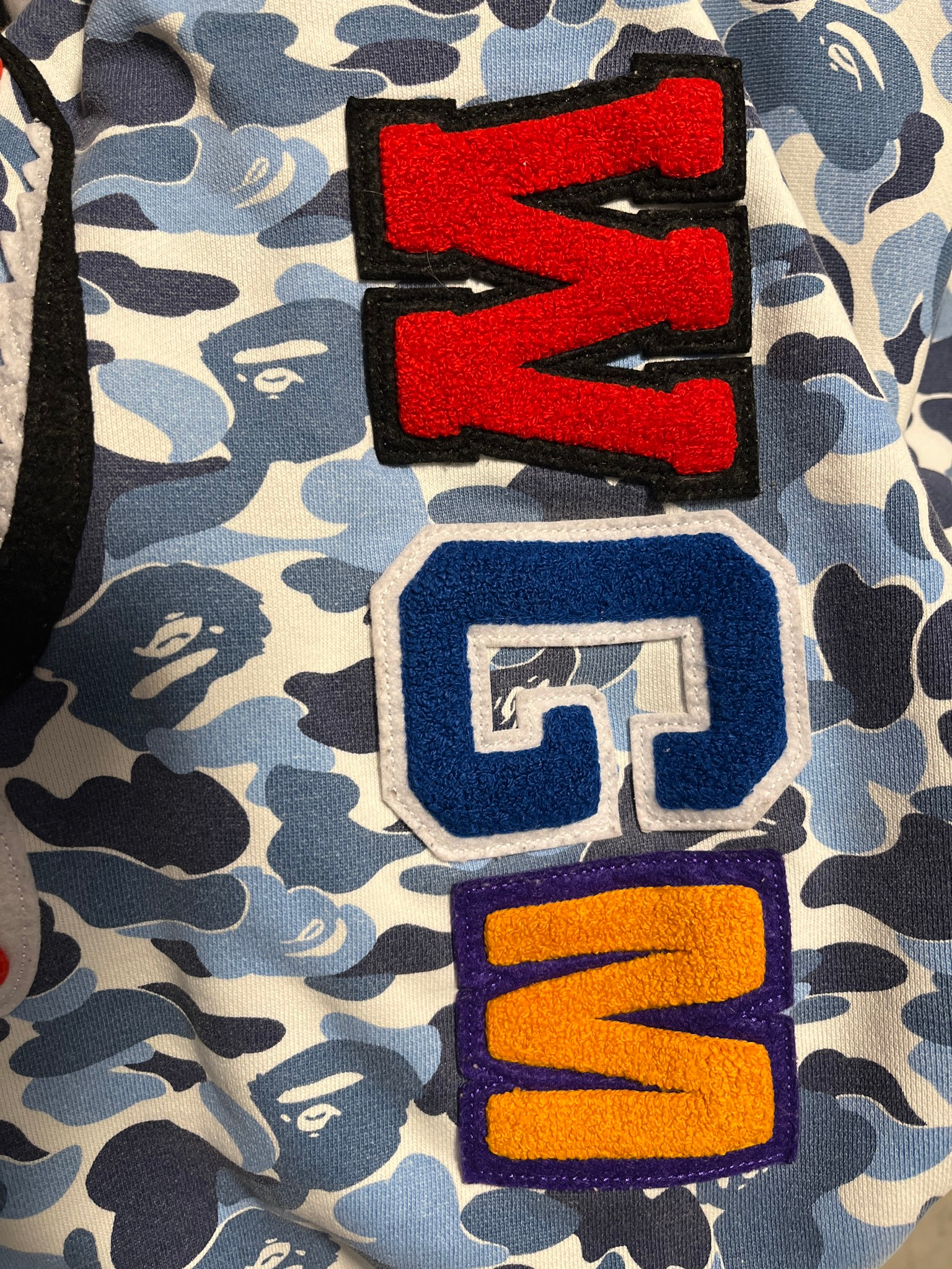 Bape ABC Shark Zip-Hoodie Blue, миниатюра 4