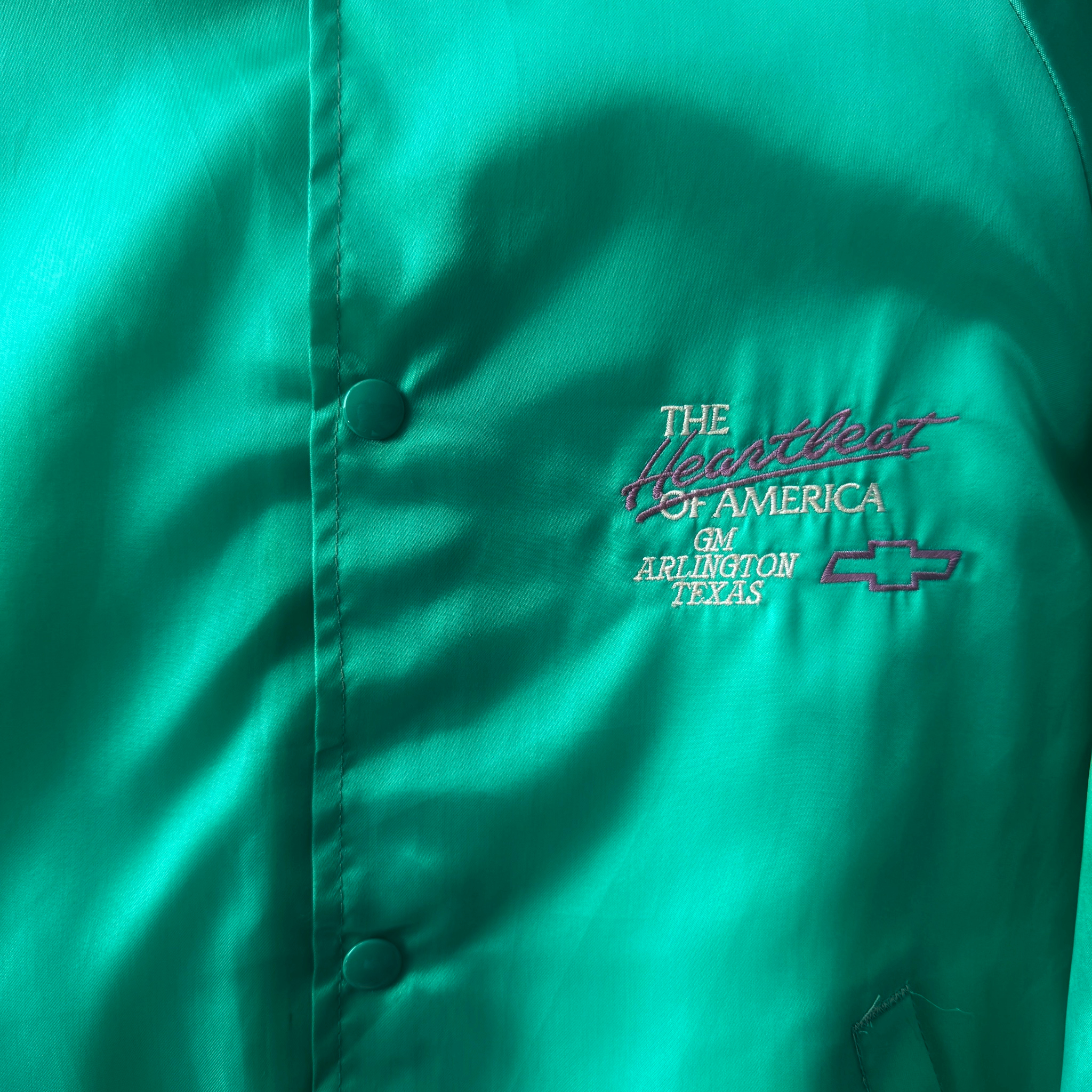 WestArk 1980-90 Vintage Chevrolet Satin Varsity Bomber Jacket, миниатюра 3