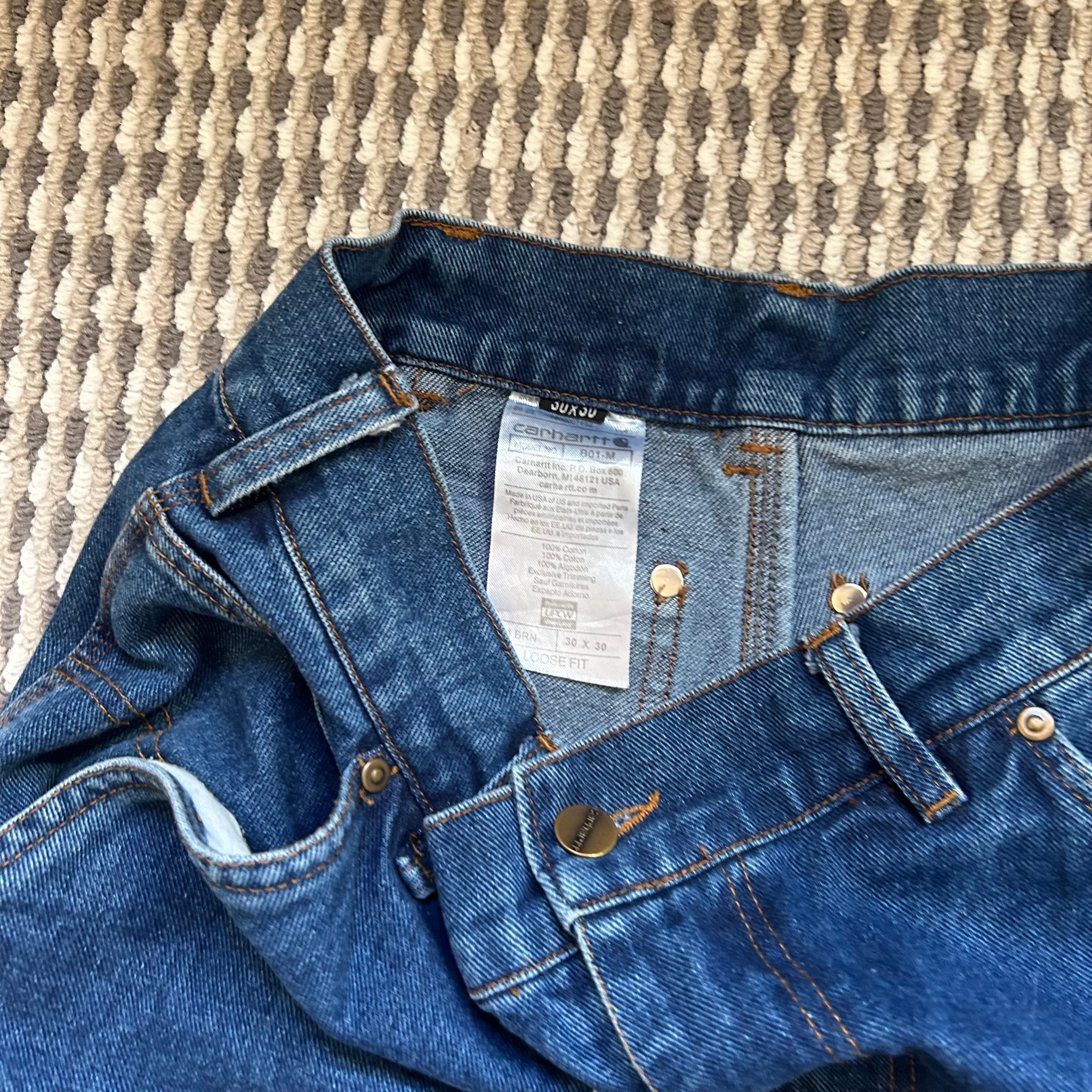 Carhartt Carpenter Double Knee Baggy Jeans Vintage Workwear, миниатюра 4