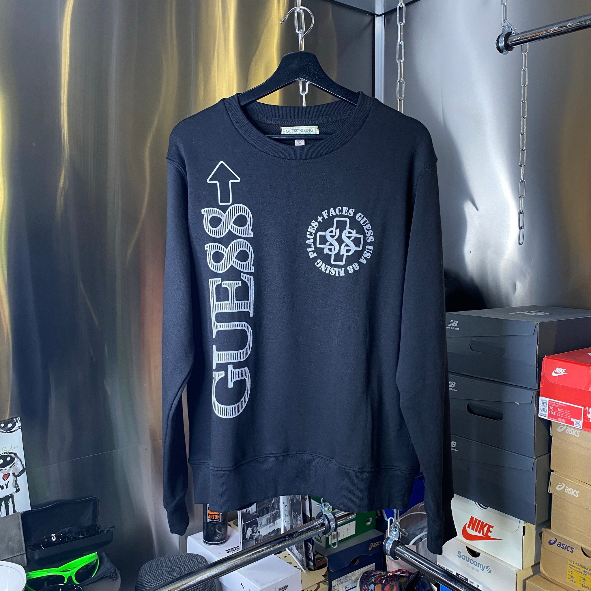 PLACES+FACES x GUESS x 88rising SWEATSHIRT BLACK ‘18, миниатюра 1