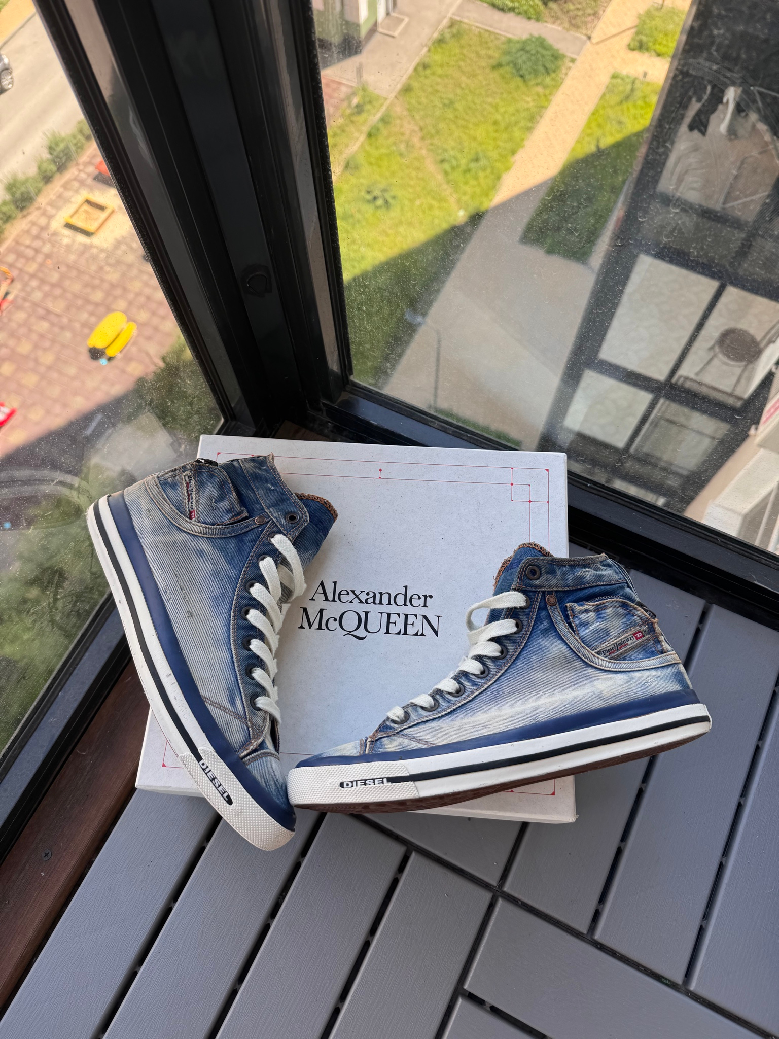 Diesel Diesel Exposure Hi Top Indigo Denim, миниатюра 1