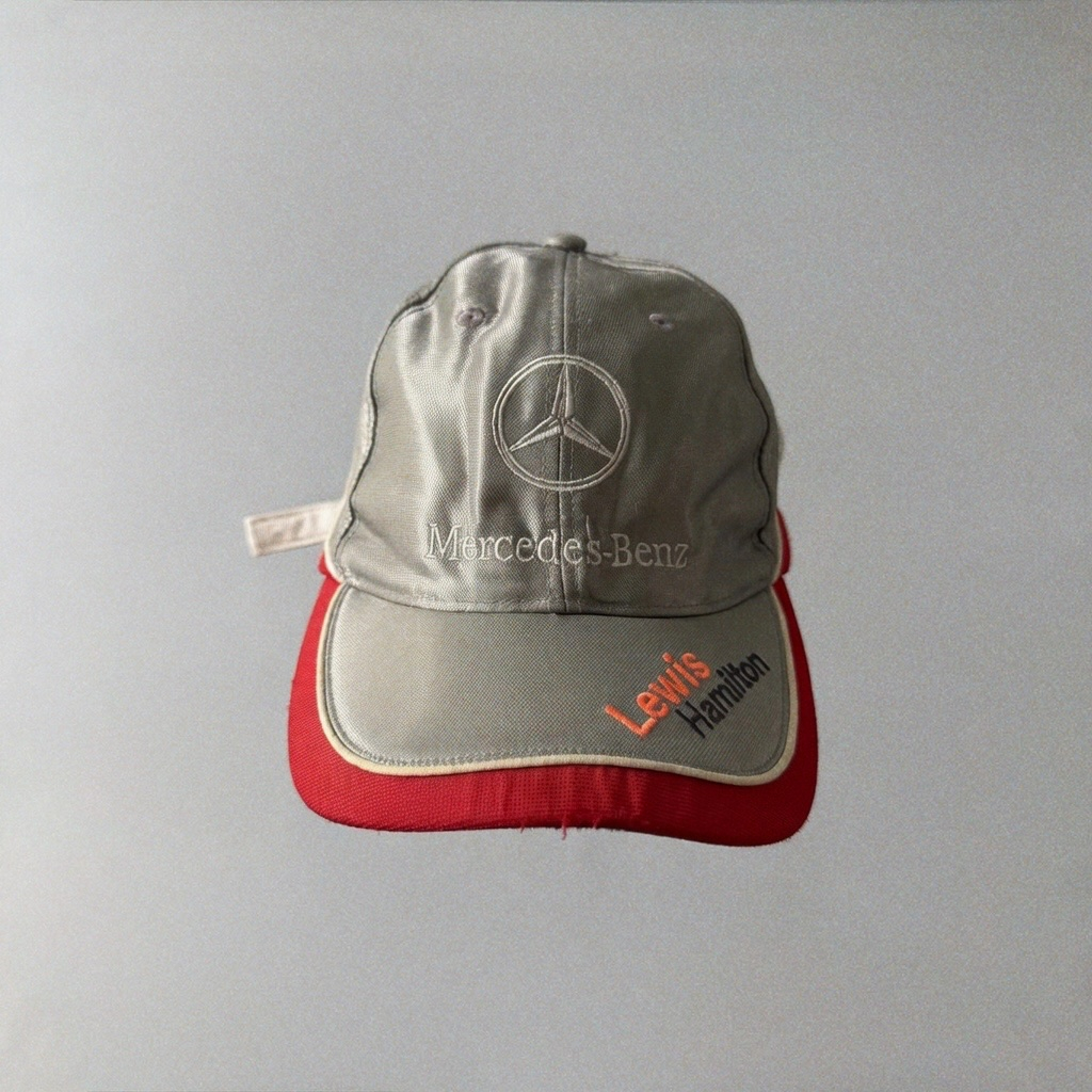 Mercedes Benz 2000s Vintage Lewis Hamilton Racing Cap, миниатюра 1
