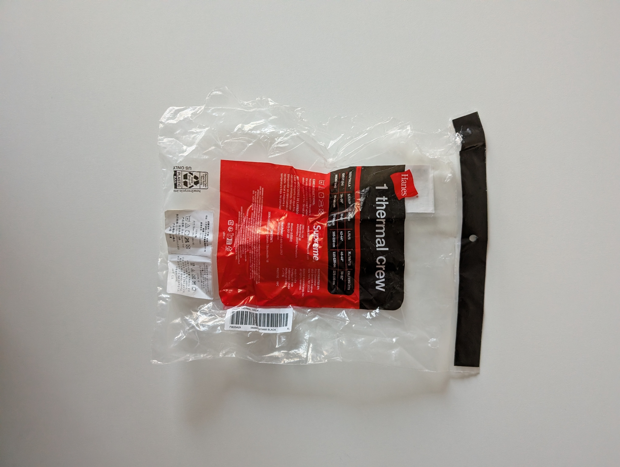 Supreme x Hanes Bones Thermal Crew, миниатюра 5