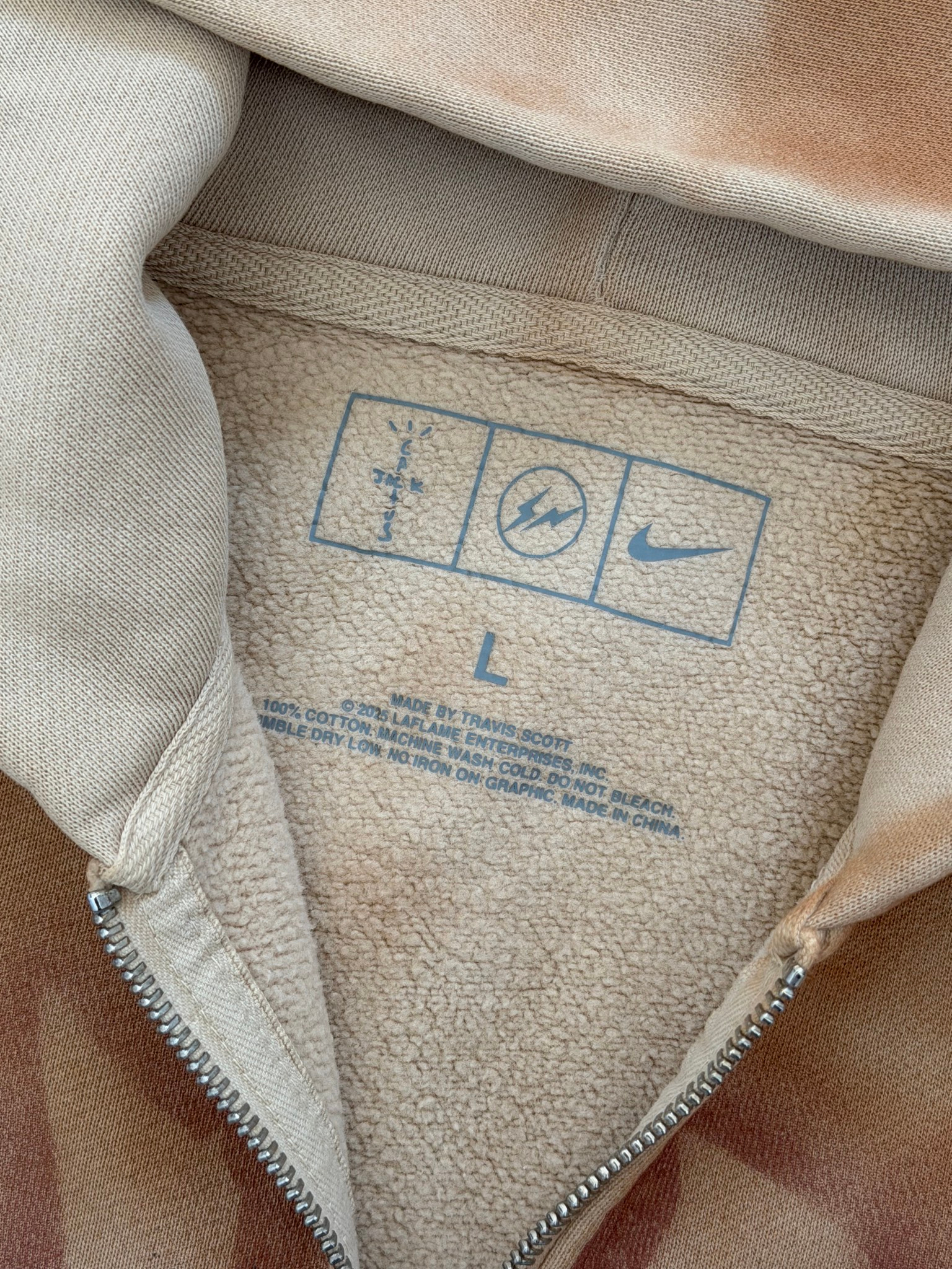 Cactus Jack x Fragment x Nike HOUSTON TO ISE MIE ZIP HOODIE, миниатюра 3