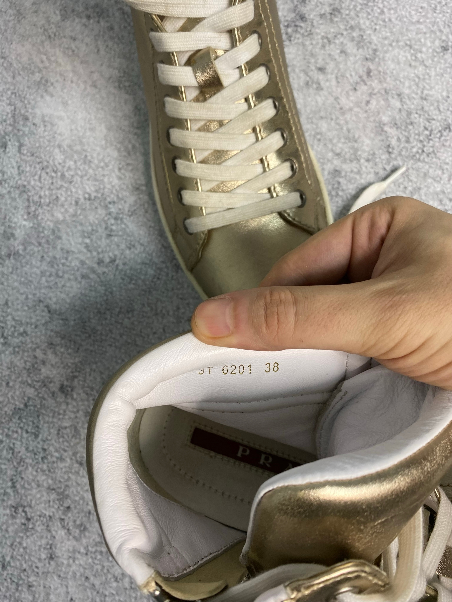 Prada Metallic Gold Side Zip, миниатюра 7