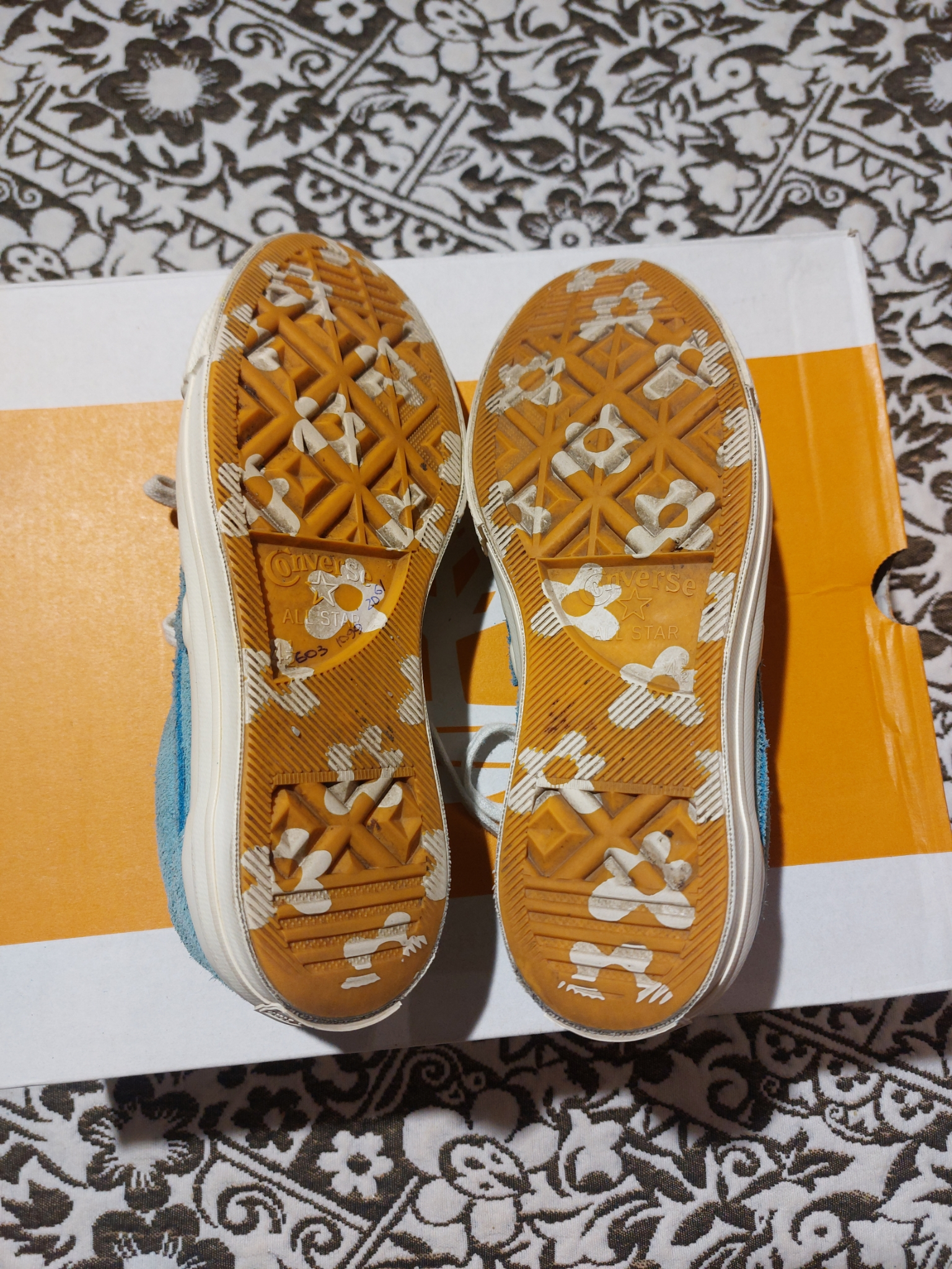 Converse x Golf Le Fleur One Star Ox turquoise suede, миниатюра 5