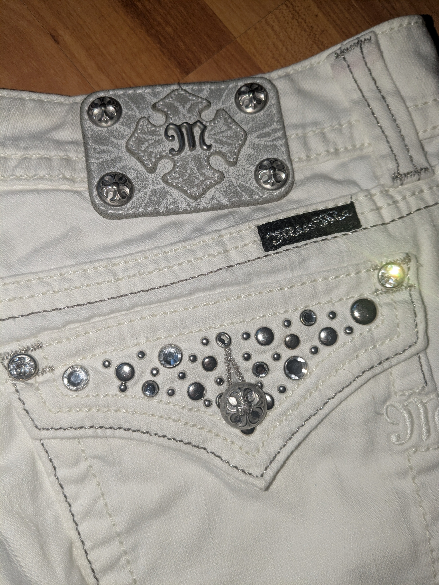 Miss Me X Swarovski Bootcut Jeans, миниатюра 4