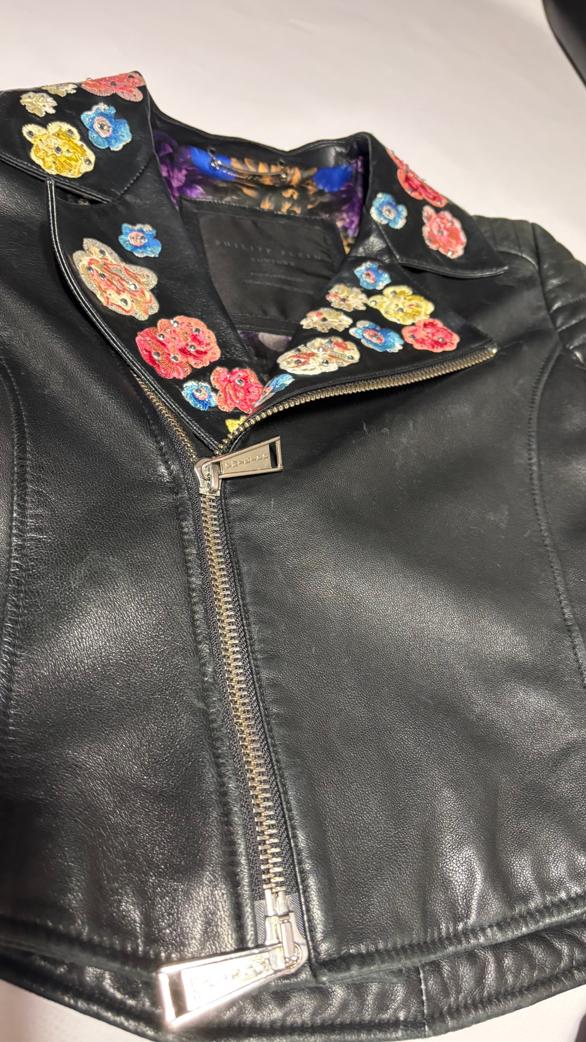 Philipp Plein кожанная куртка, миниатюра 7