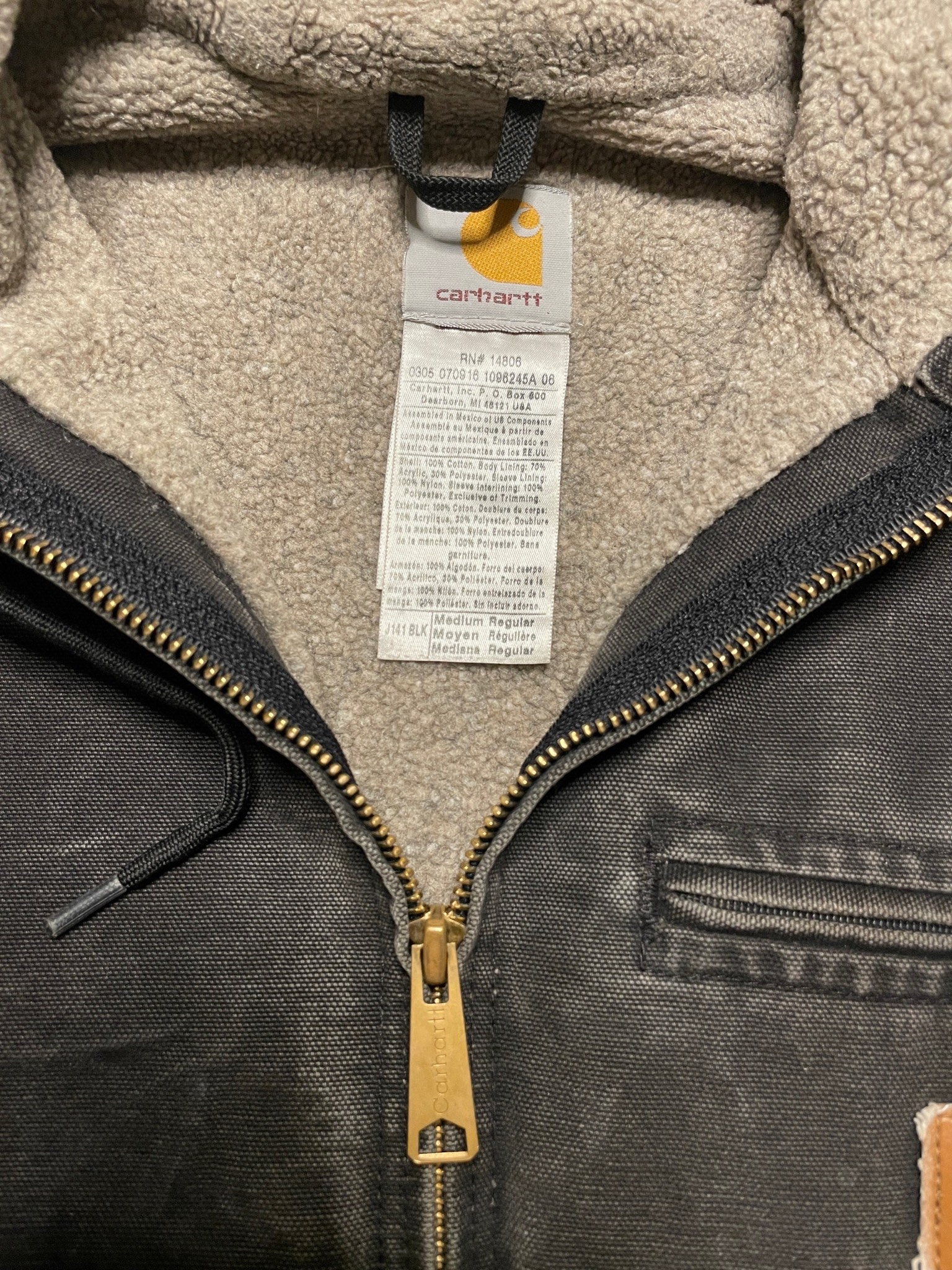 Carhartt Hooded Sherpa Jacket vintage 90s, миниатюра 2