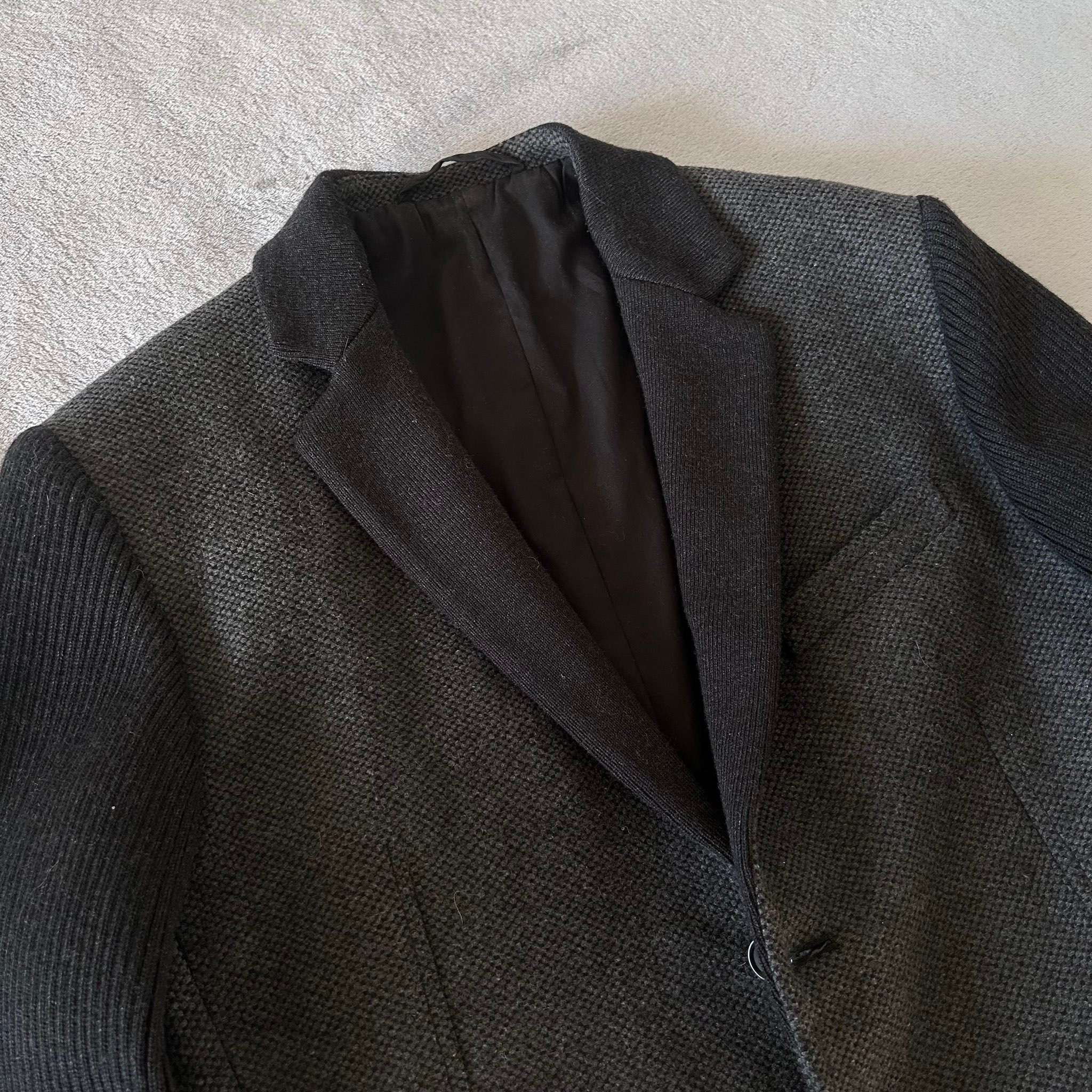 Dolce & Gabbana 00’s Wool Blazer vintage archive knit sleave, миниатюра 5
