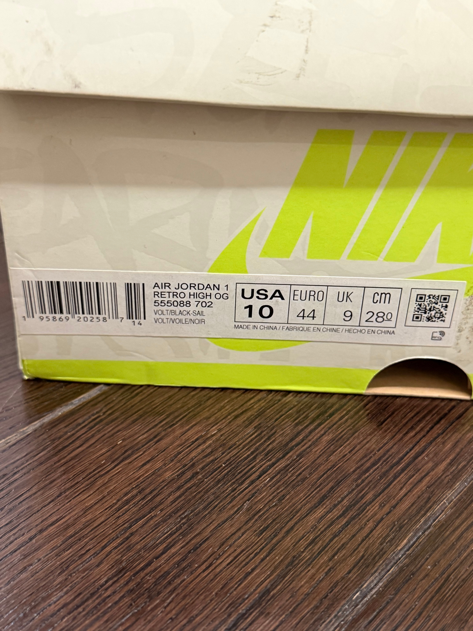 Air Jordan Air Jordan 1 High OG Volt, миниатюра 7