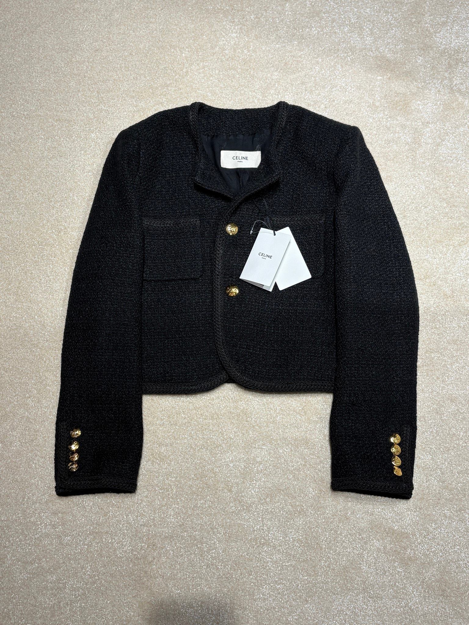 Celine Chasseur Jacket In Boucle Tweed, миниатюра 1