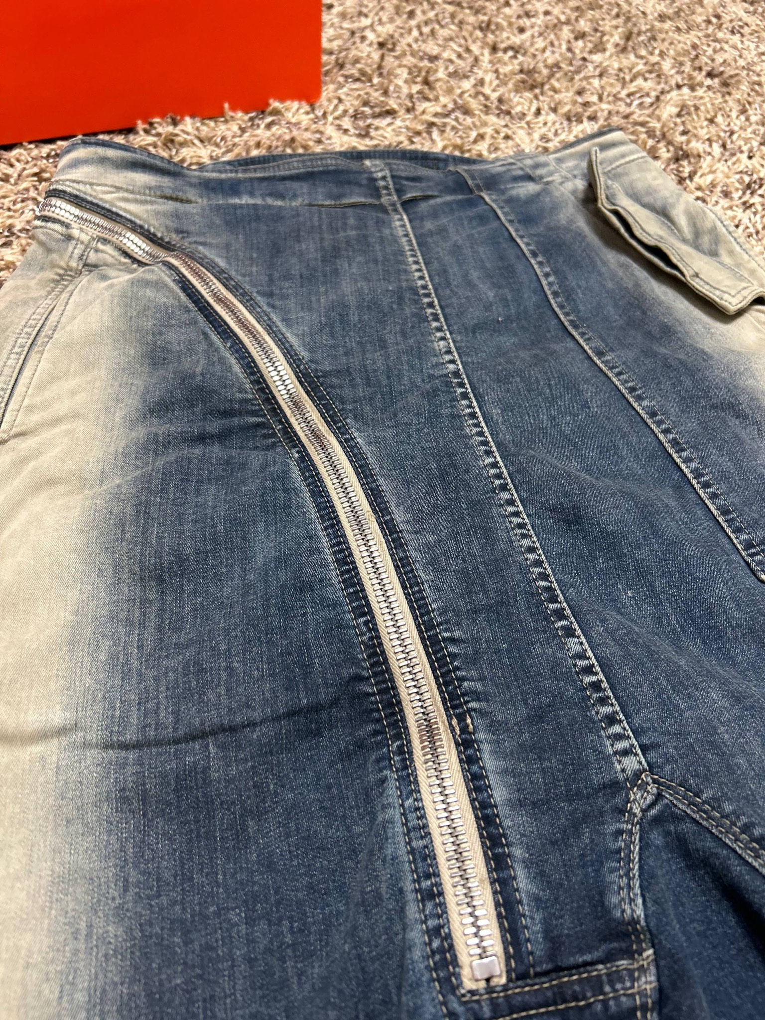 Rick Owens Drkshdw Blue Mineral Aircut Pods Shorts, миниатюра 2