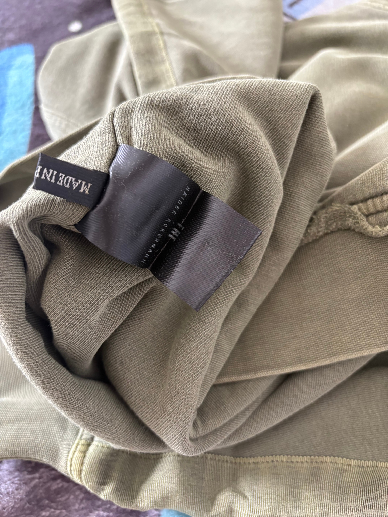 Haider Ackermann Khaki Green Cotton Sweatshirt, миниатюра 6