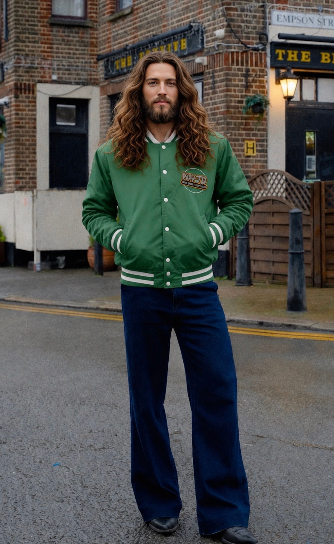 Swingsters WWJD bomber jacket (1980s vintage), миниатюра 2