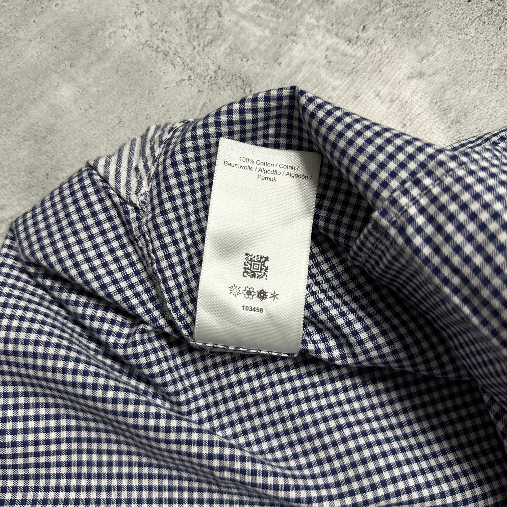 Fred Perry Blue small-check gingham shirt, миниатюра 18